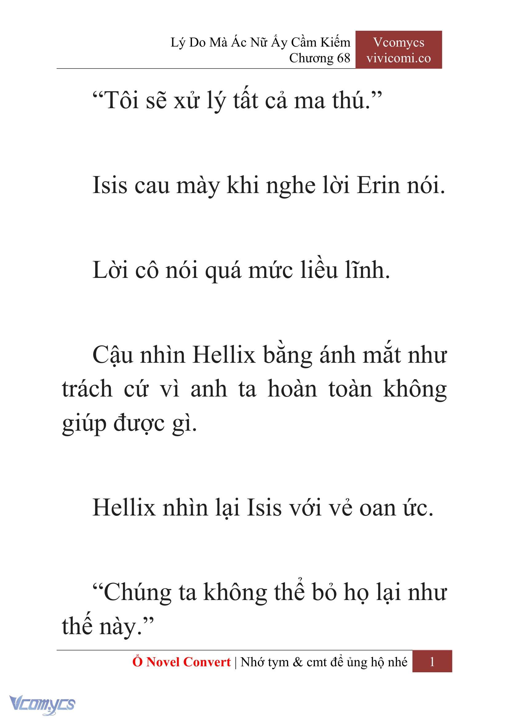 [Novel] Lý Do Mà Ác Nữ Ấy Cầm Kiếm Chap 68 - Next Chap 69