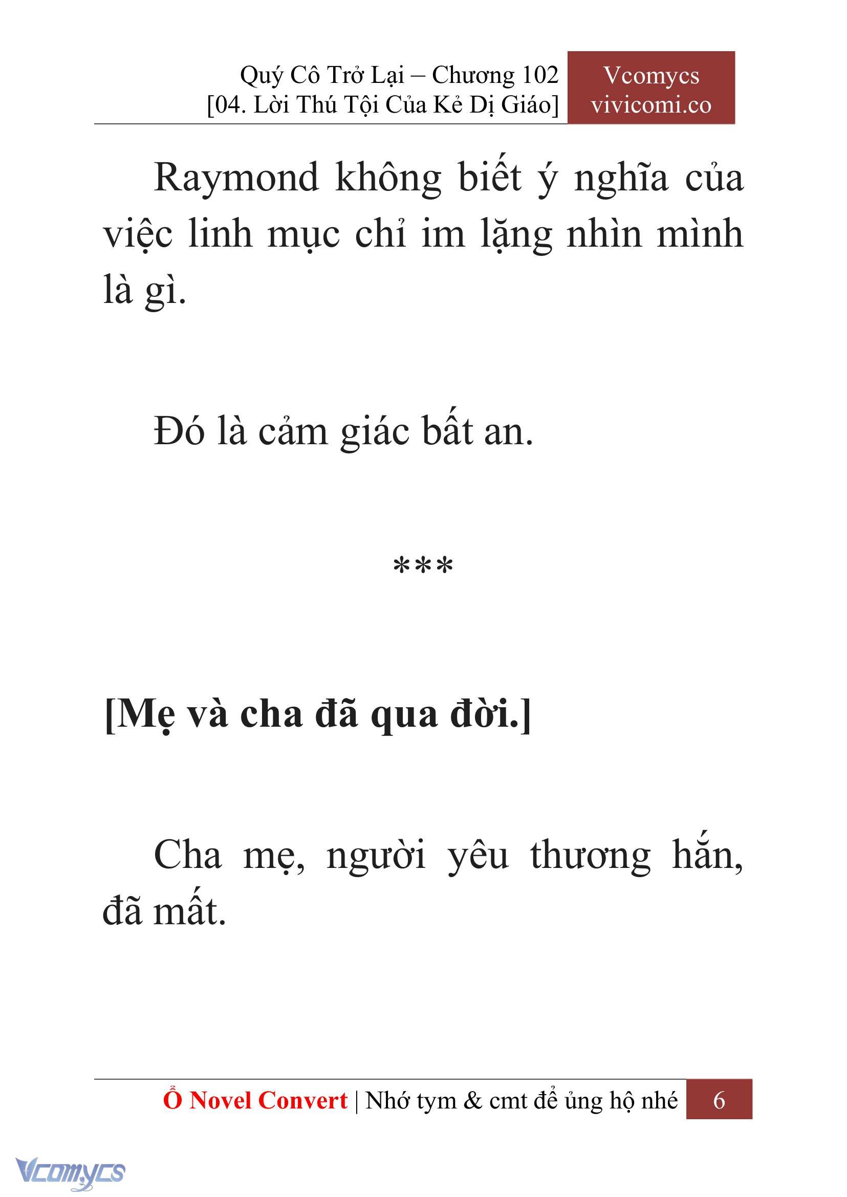 [Novel] Quý Cô Trở Lại Chap 102 - Next Chap 103