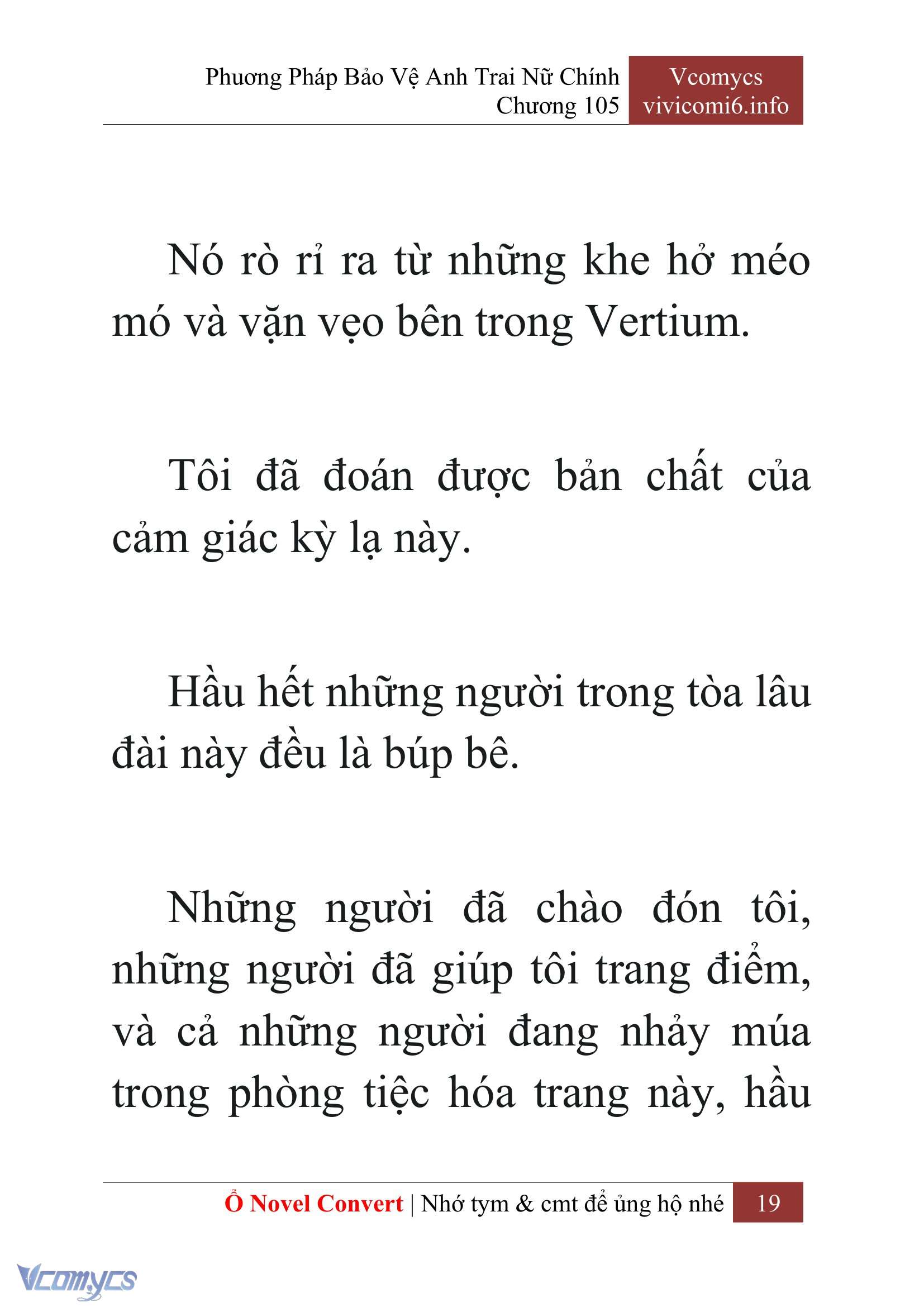 [Novel] Phương Pháp Bảo Vệ Anh Trai Nữ Chính Chap 105 - Next Chap 106