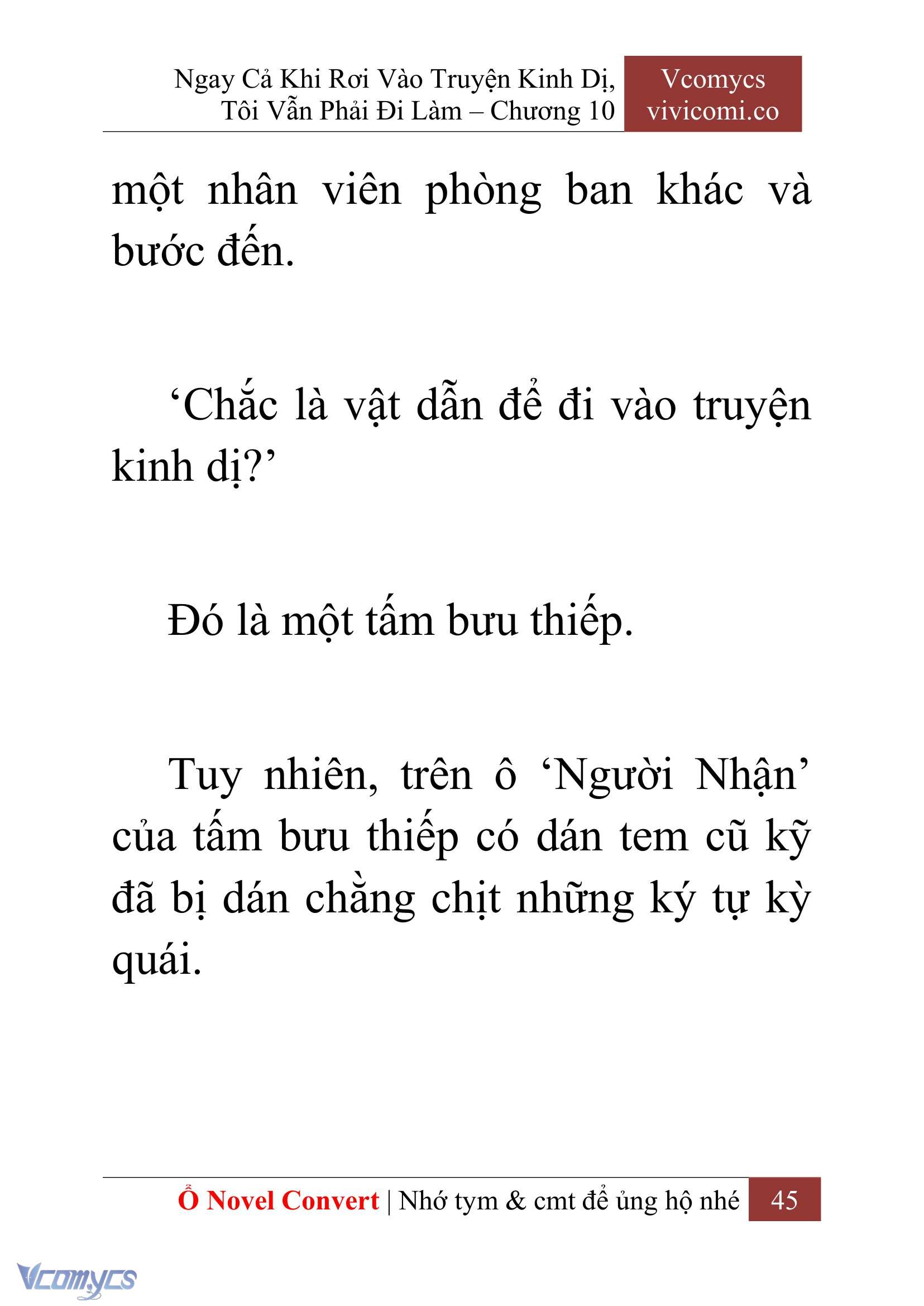 [Novel] Ngay Cả Khi Rơi Vào Truyện Kinh Dị, Tôi Vẫn Phải Đi Làm Chap 10 - Next Chap 11