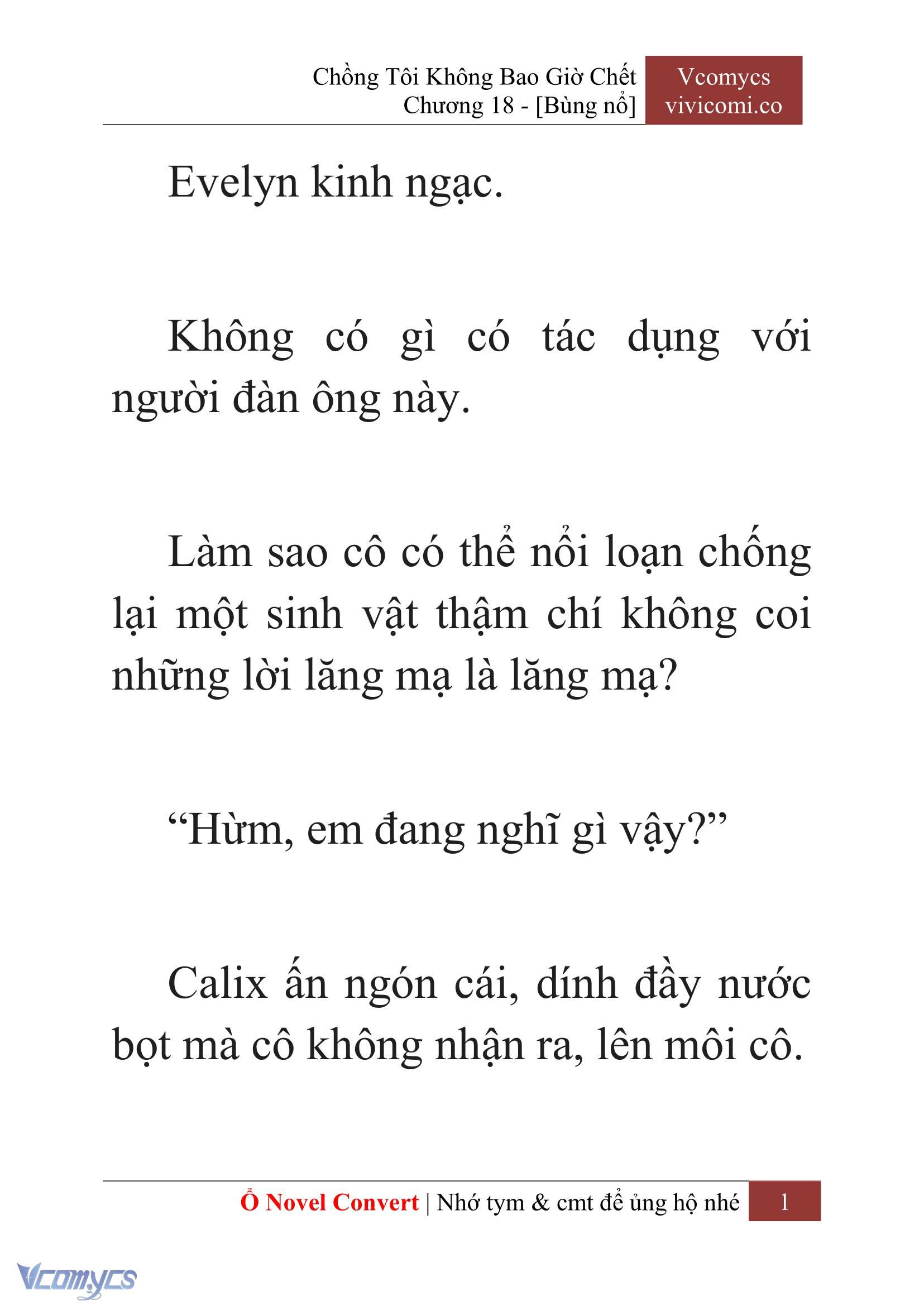 [Novel] Chồng Tôi Không Bao Giờ Chết Chap 18 - Trang 2