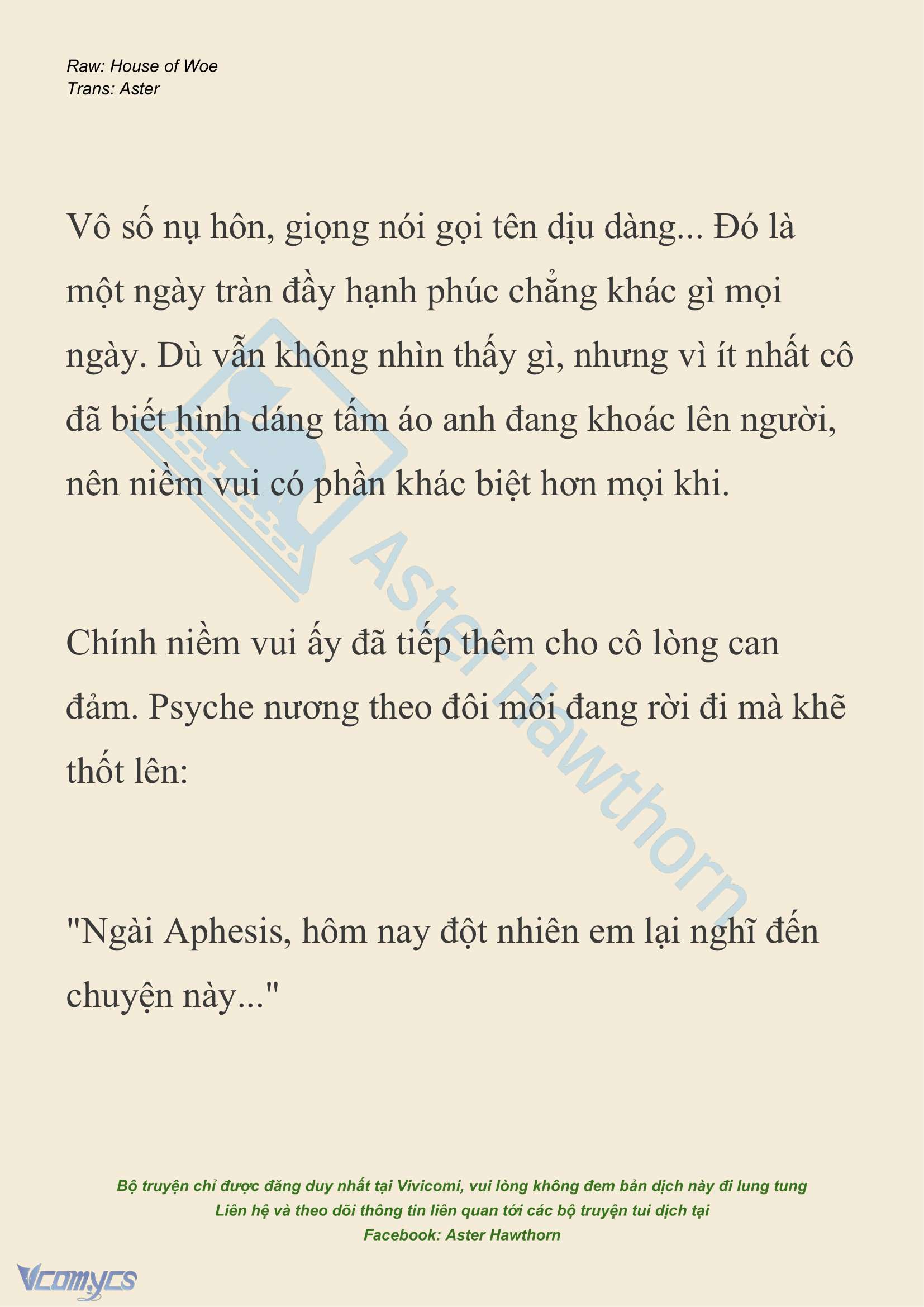 [NOVEL] Dành Cho Các Nữ Thần: Dành cho Psyche Chap 29 - Trang 2