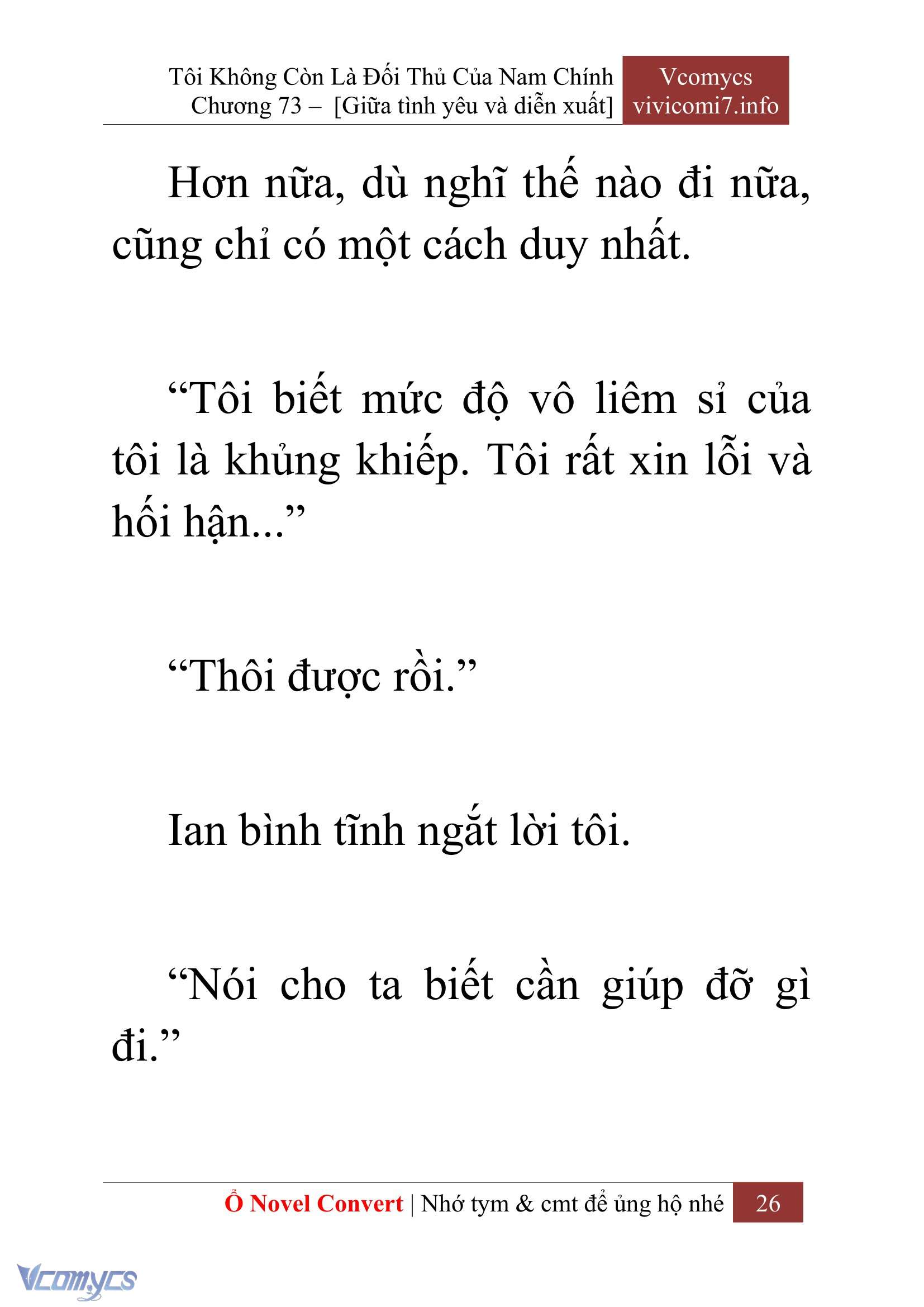 [Novel] Tôi Không Còn Là Đối Thủ Của Nam Chính Chap 73 - Trang 2