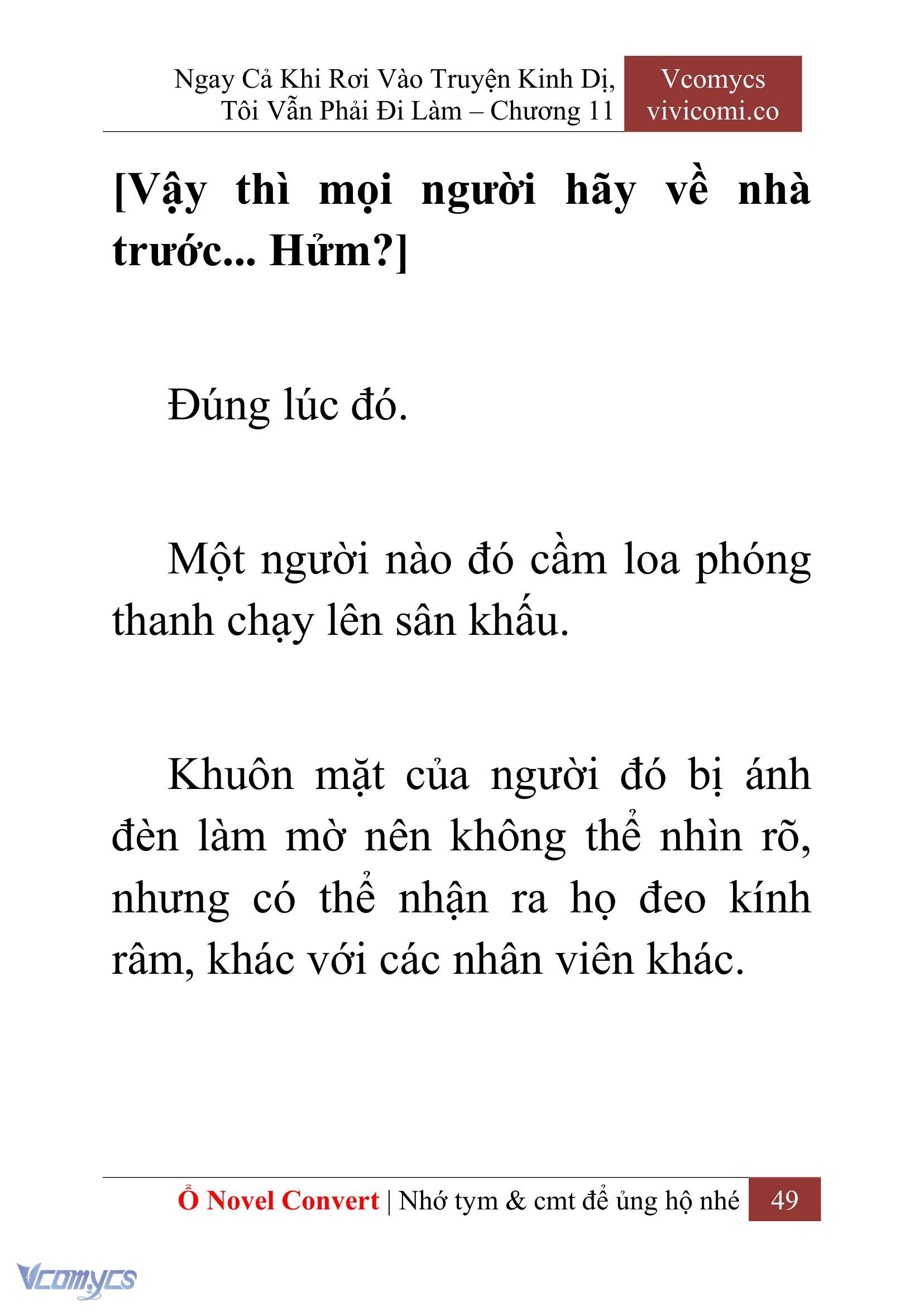 [Novel] Ngay Cả Khi Rơi Vào Truyện Kinh Dị, Tôi Vẫn Phải Đi Làm Chap 11 - Next Chap 12