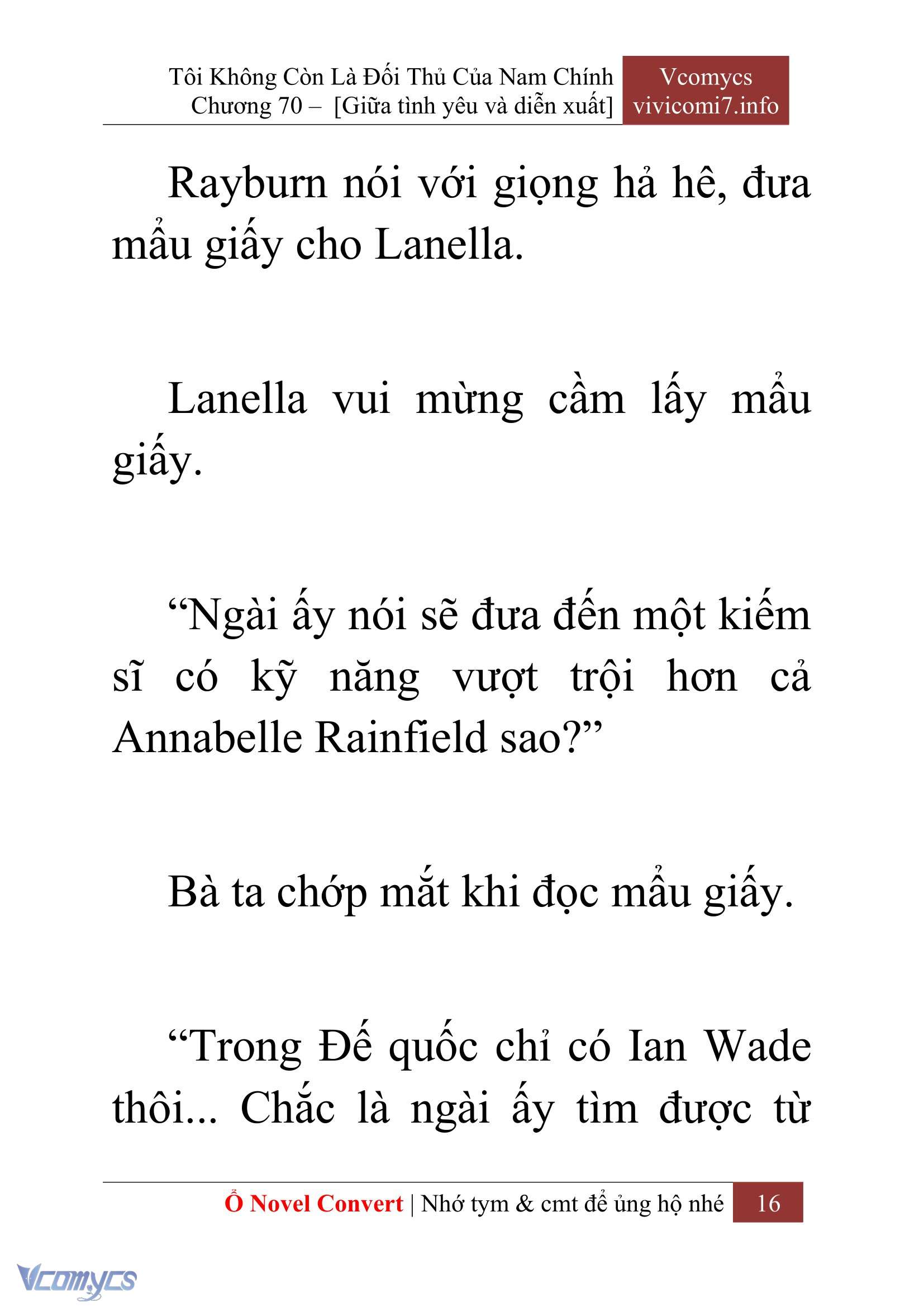 [Novel] Tôi Không Còn Là Đối Thủ Của Nam Chính Chap 70 - Trang 2