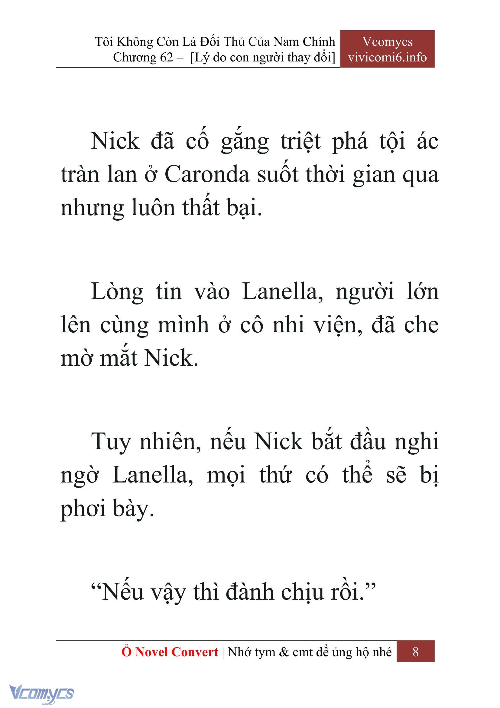[Novel] Tôi Không Còn Là Đối Thủ Của Nam Chính Chap 62 - Trang 2