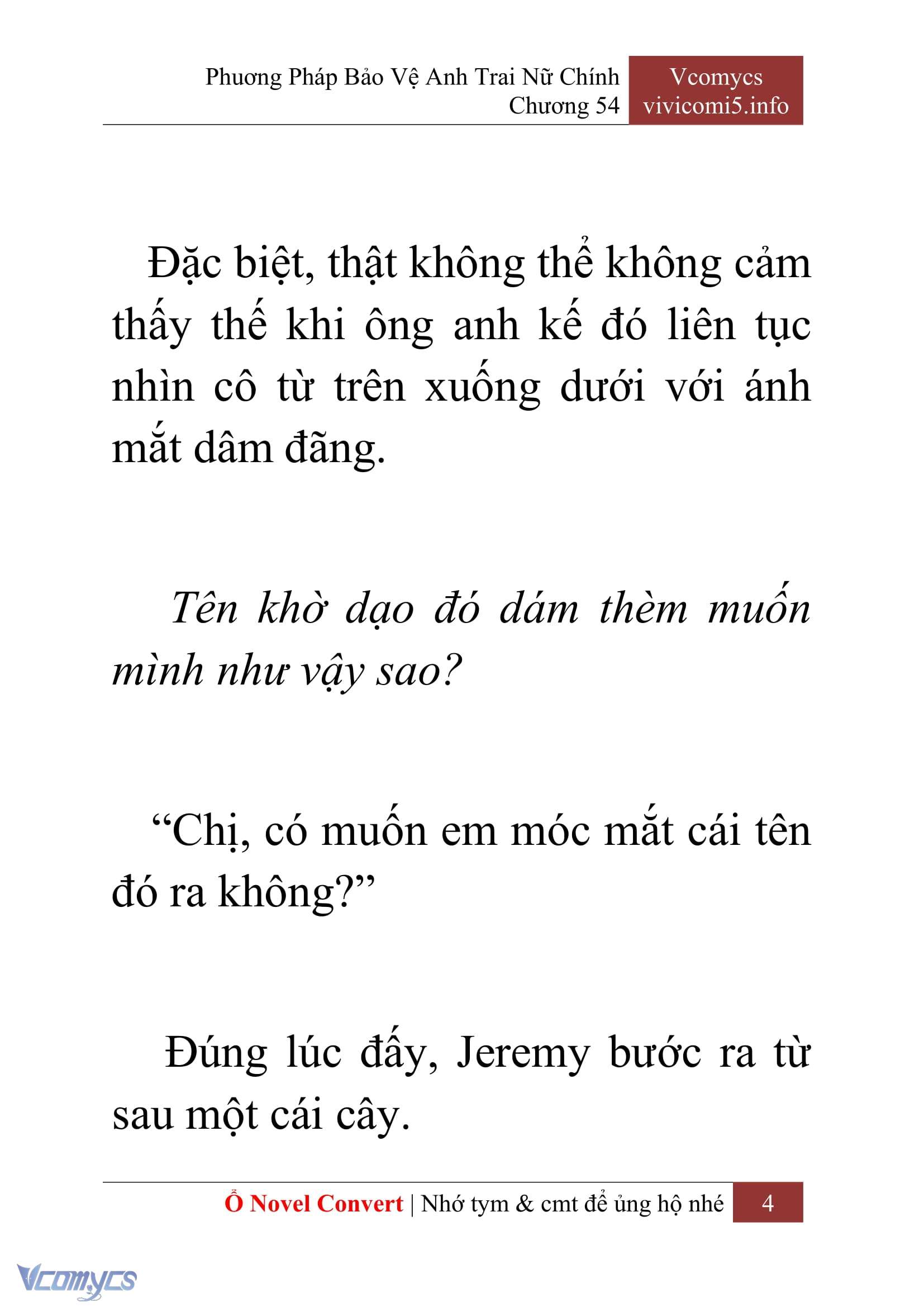 [Novel] Phương Pháp Bảo Vệ Anh Trai Nữ Chính Chap 54 - Next Chap 55