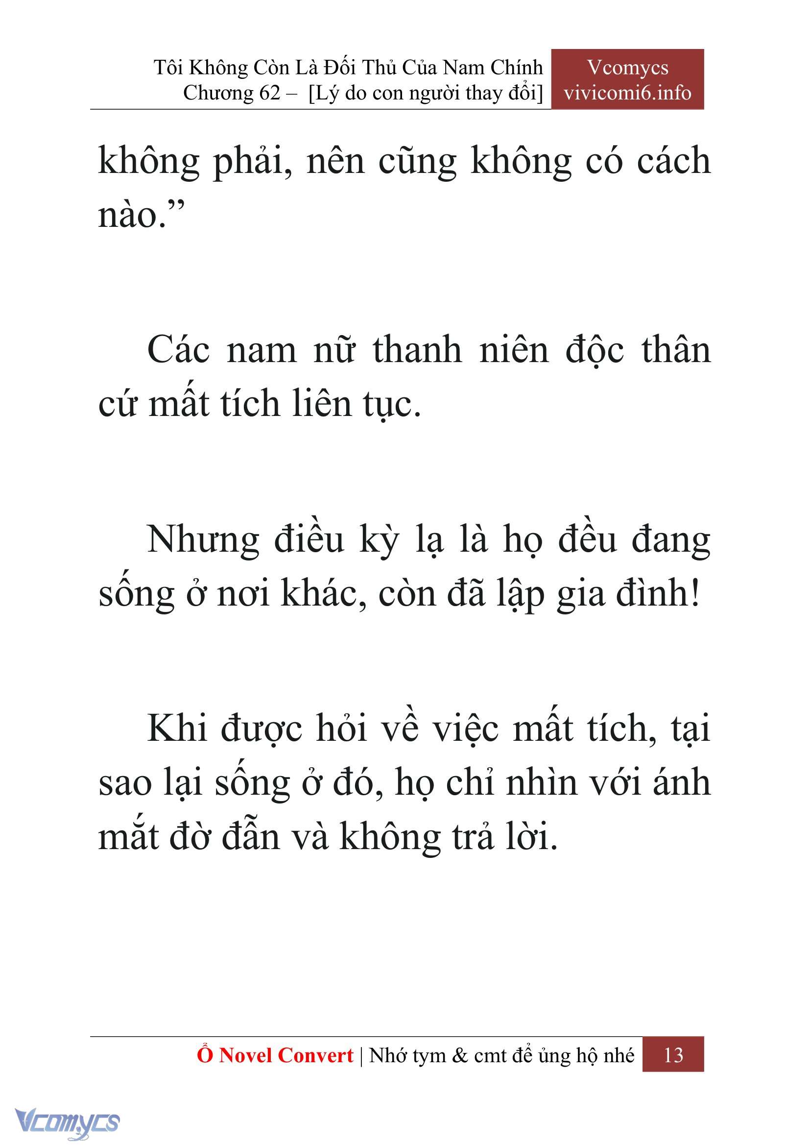 [Novel] Tôi Không Còn Là Đối Thủ Của Nam Chính Chap 62 - Trang 2