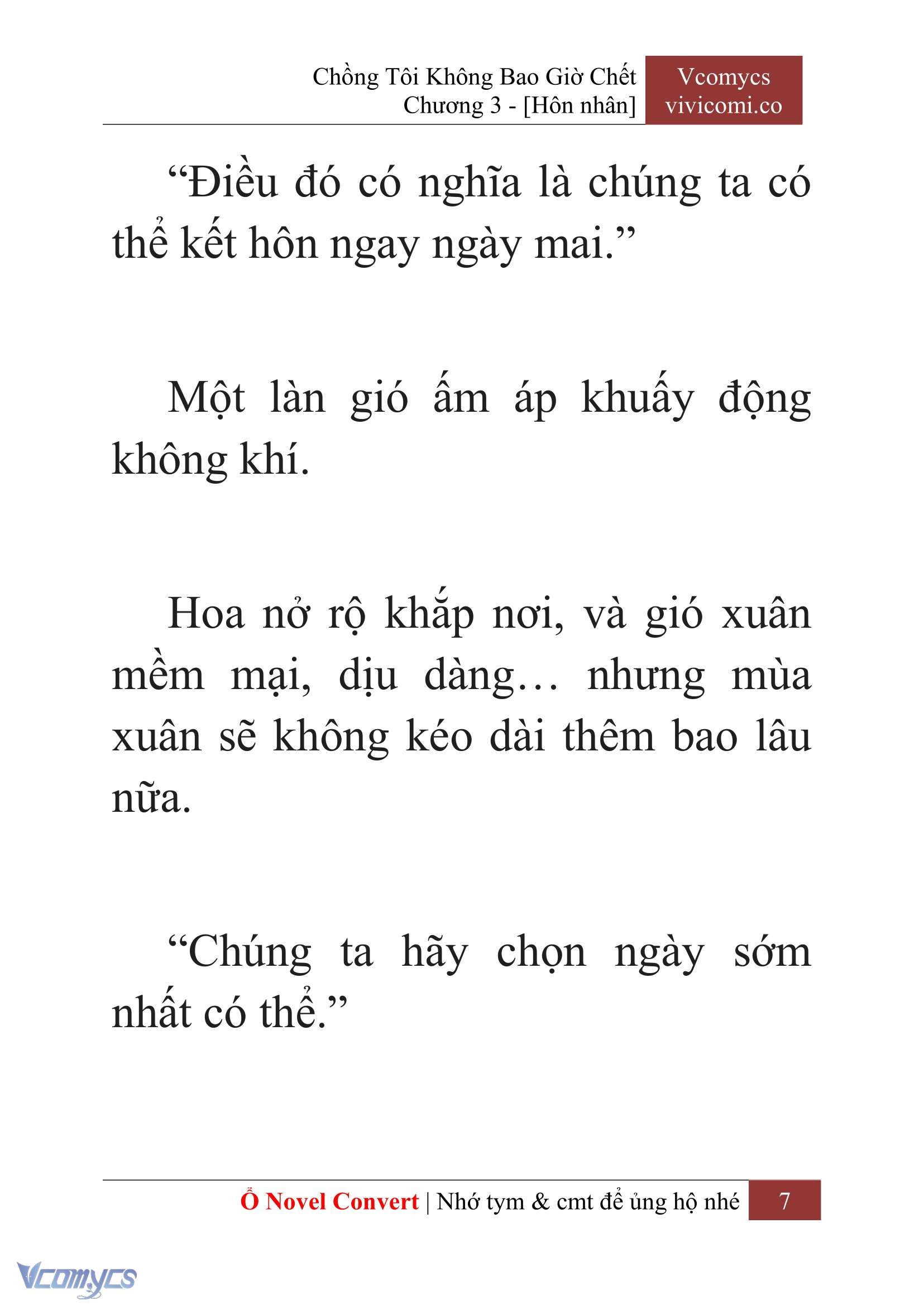 [Novel] Chồng Tôi Không Bao Giờ Chết Chap 3 - Next Chap 4