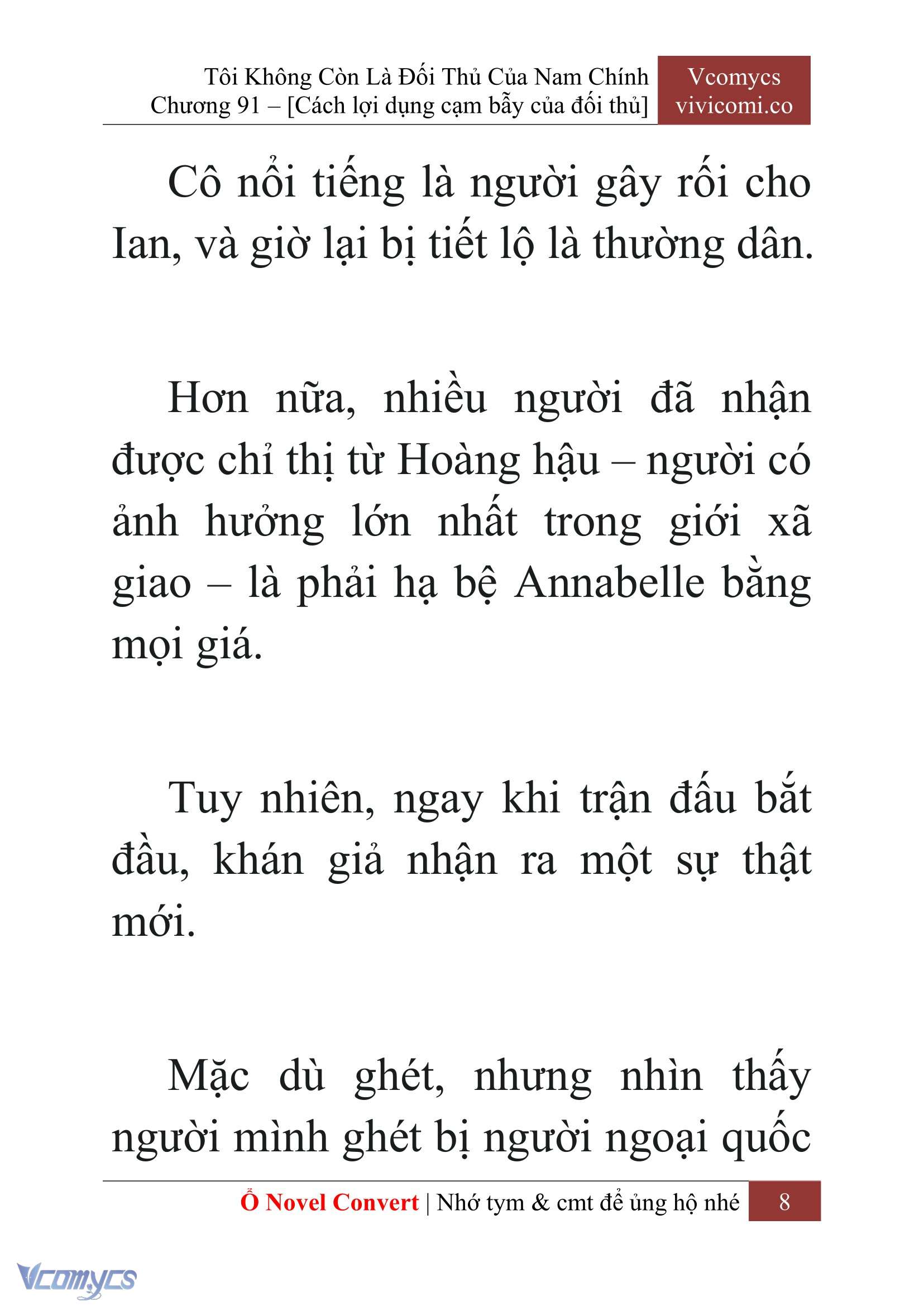 [Novel] Tôi Không Còn Là Đối Thủ Của Nam Chính Chap 91 - Trang 2