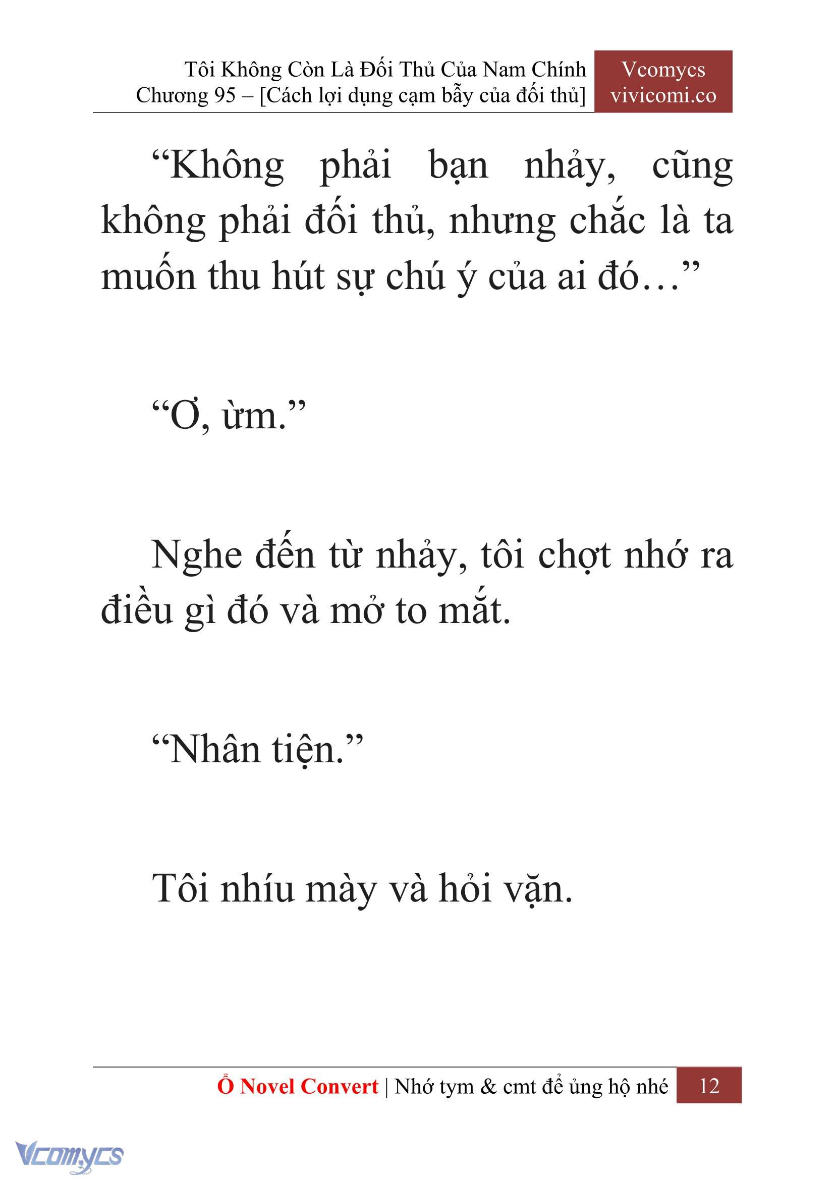[Novel] Tôi Không Còn Là Đối Thủ Của Nam Chính Chap 95 - Trang 2