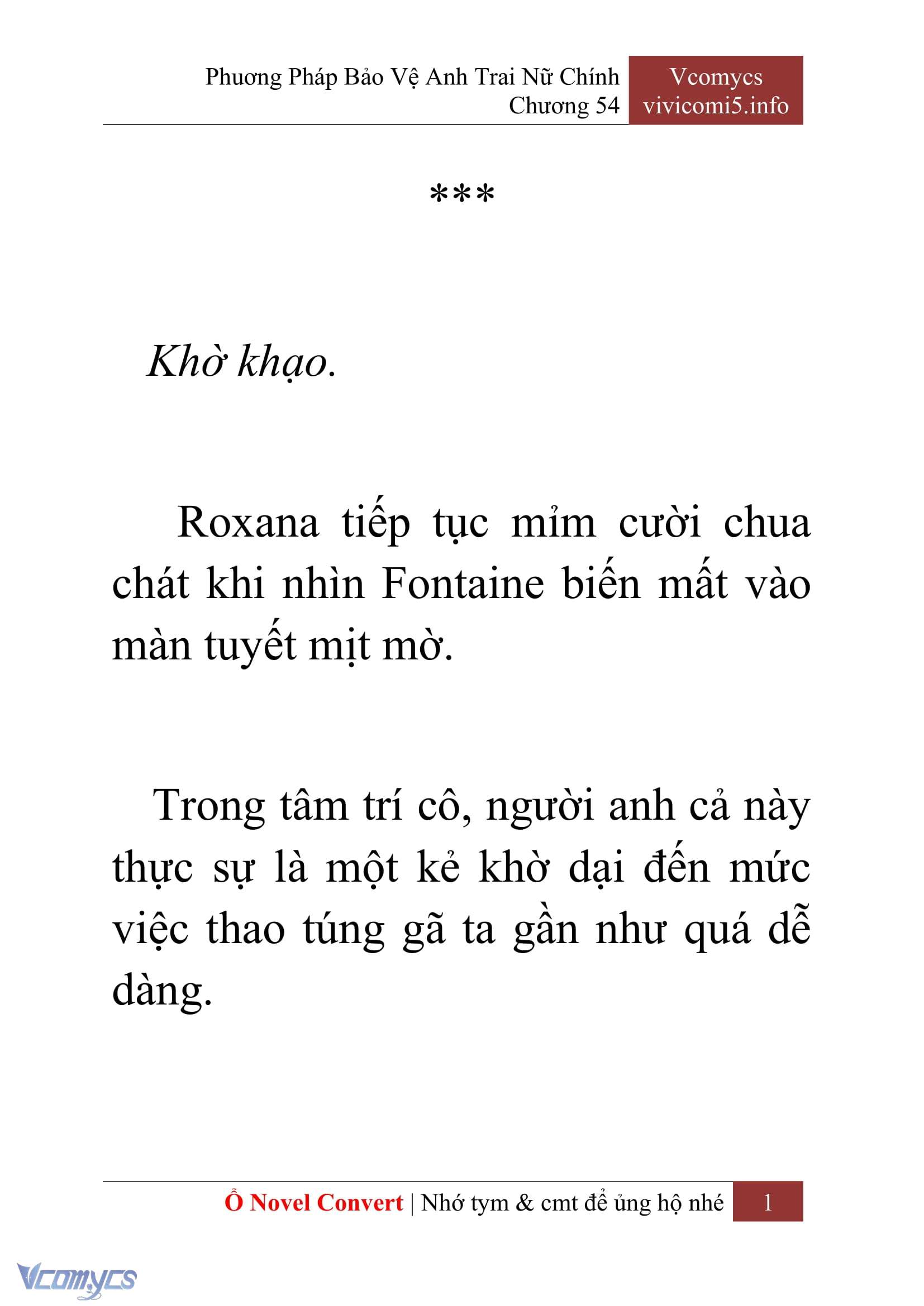 [Novel] Phương Pháp Bảo Vệ Anh Trai Nữ Chính Chap 54 - Next Chap 55