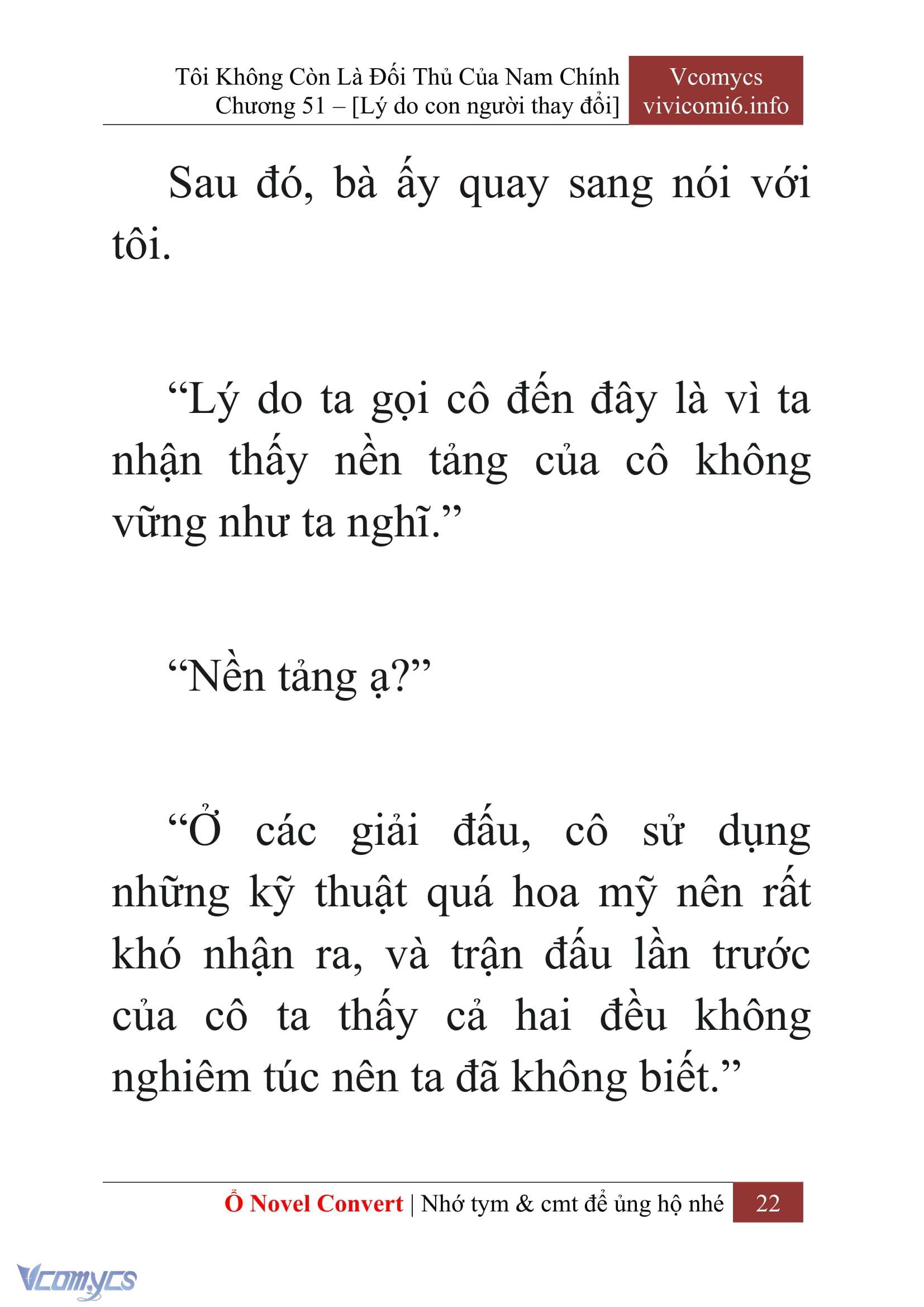 [Novel] Tôi Không Còn Là Đối Thủ Của Nam Chính Chap 51 - Trang 2