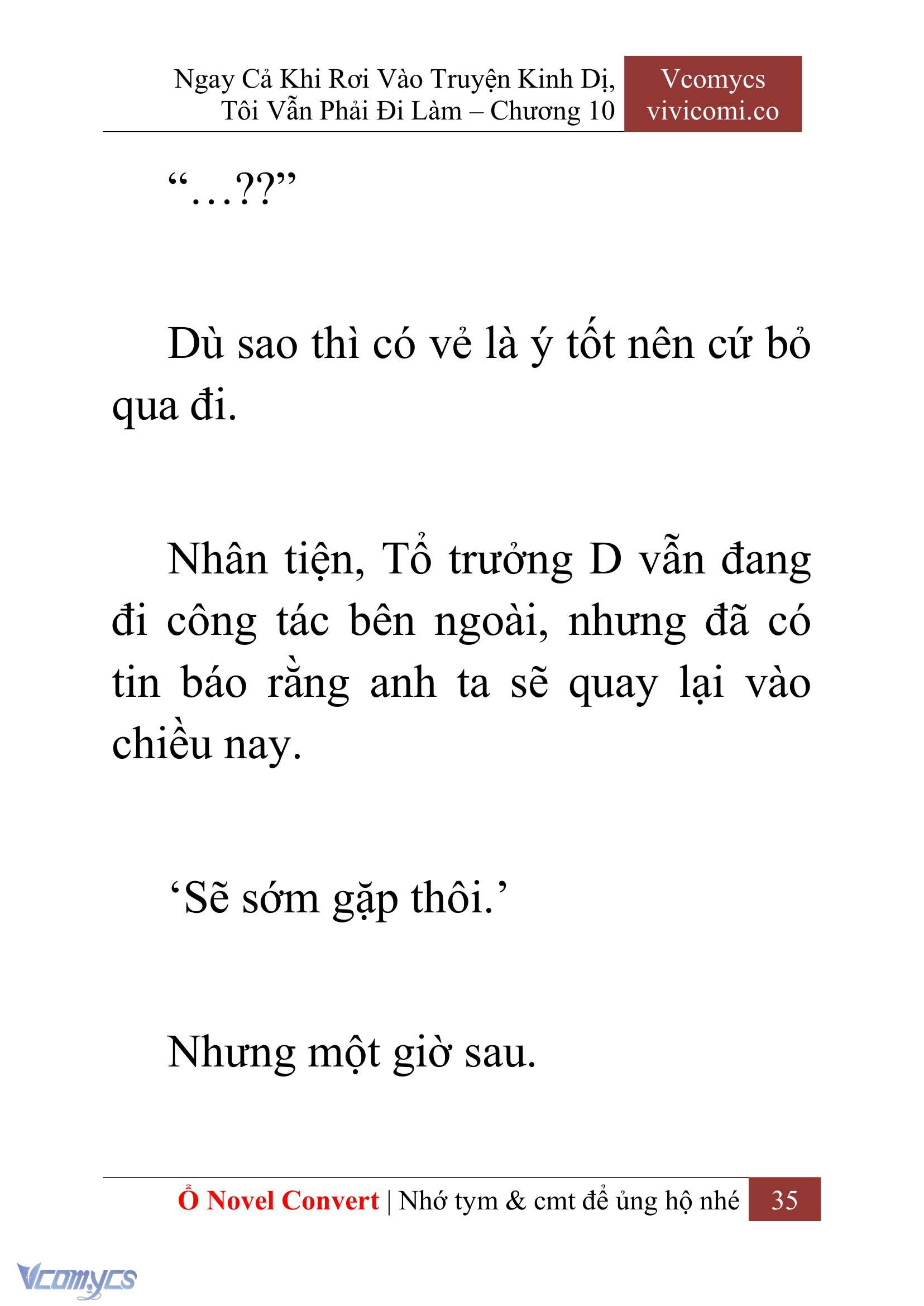 [Novel] Ngay Cả Khi Rơi Vào Truyện Kinh Dị, Tôi Vẫn Phải Đi Làm Chap 10 - Next Chap 11