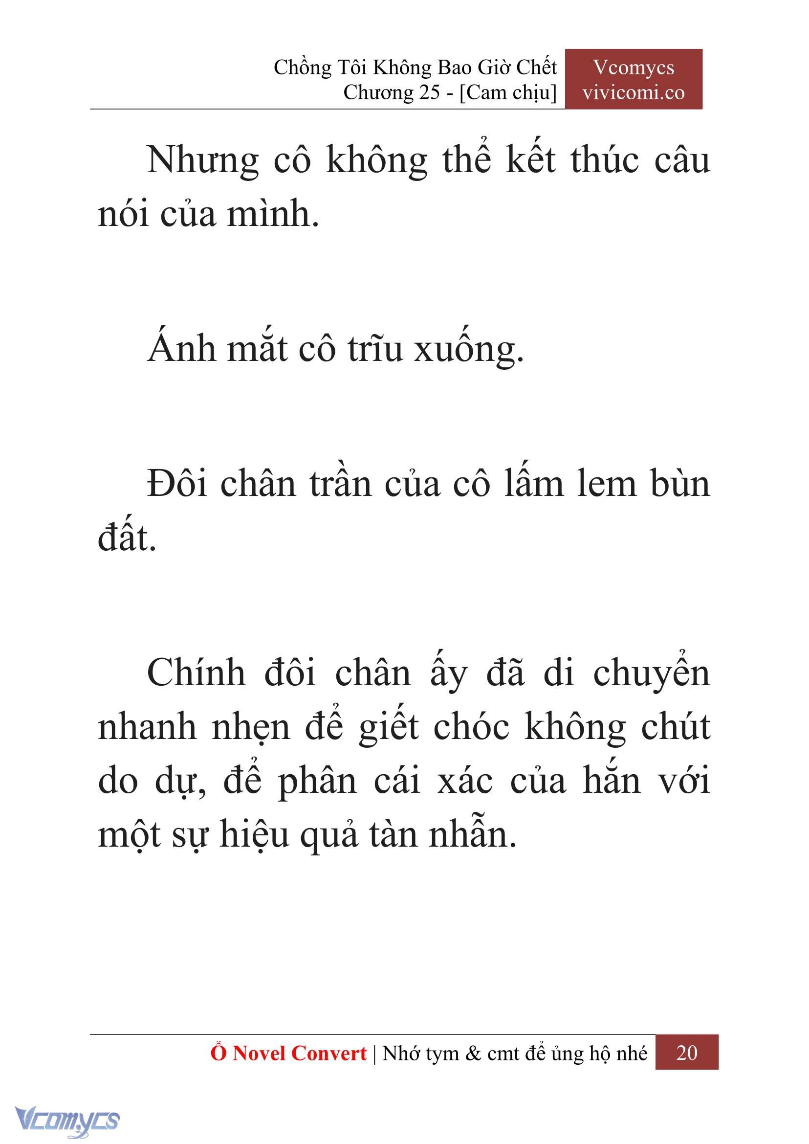 [Novel] Chồng Tôi Không Bao Giờ Chết Chap 25 - Trang 2