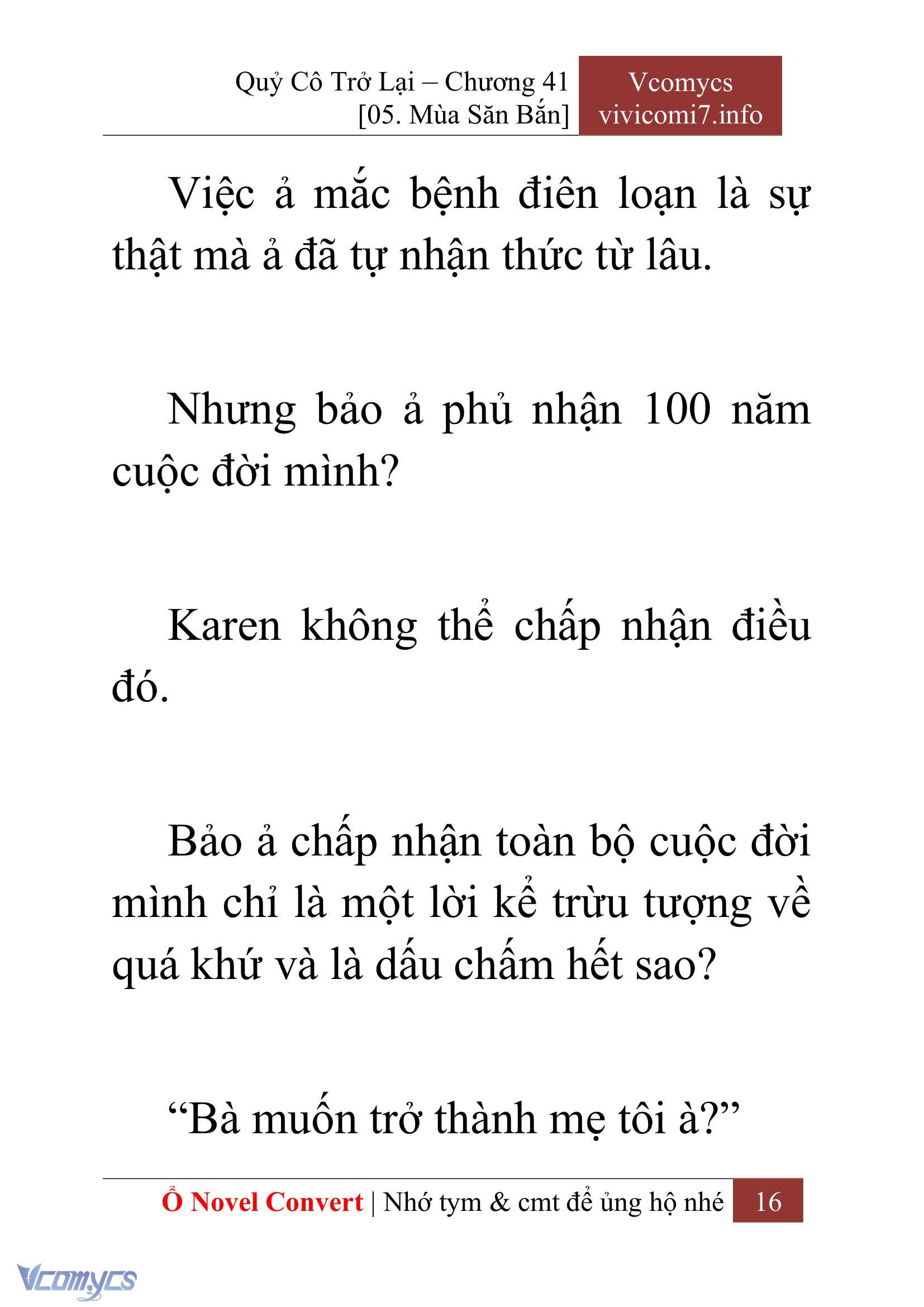 [Novel] Quý Cô Trở Lại Chap 41 - Next Chap 42