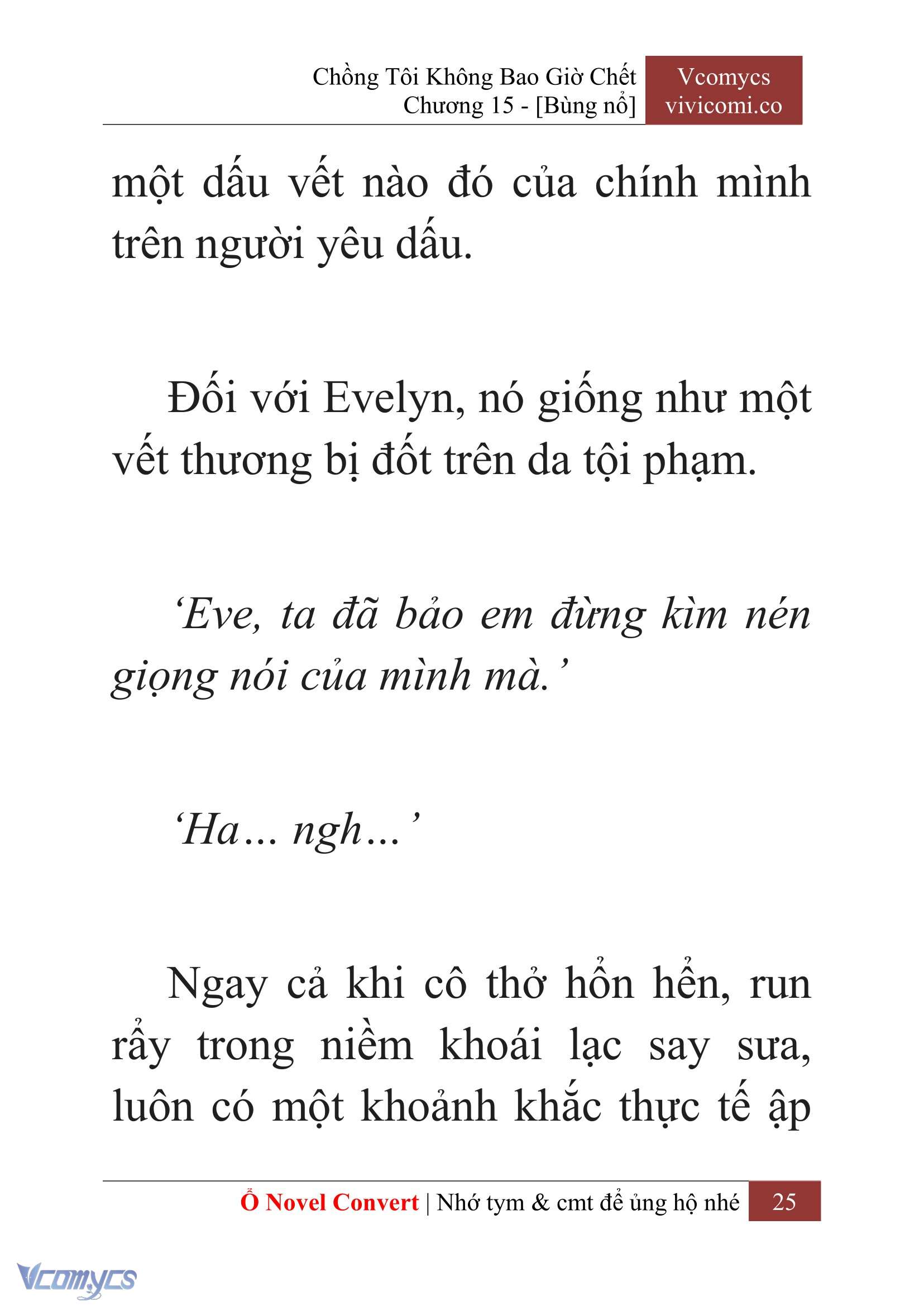 [Novel] Chồng Tôi Không Bao Giờ Chết Chap 15 - Trang 2