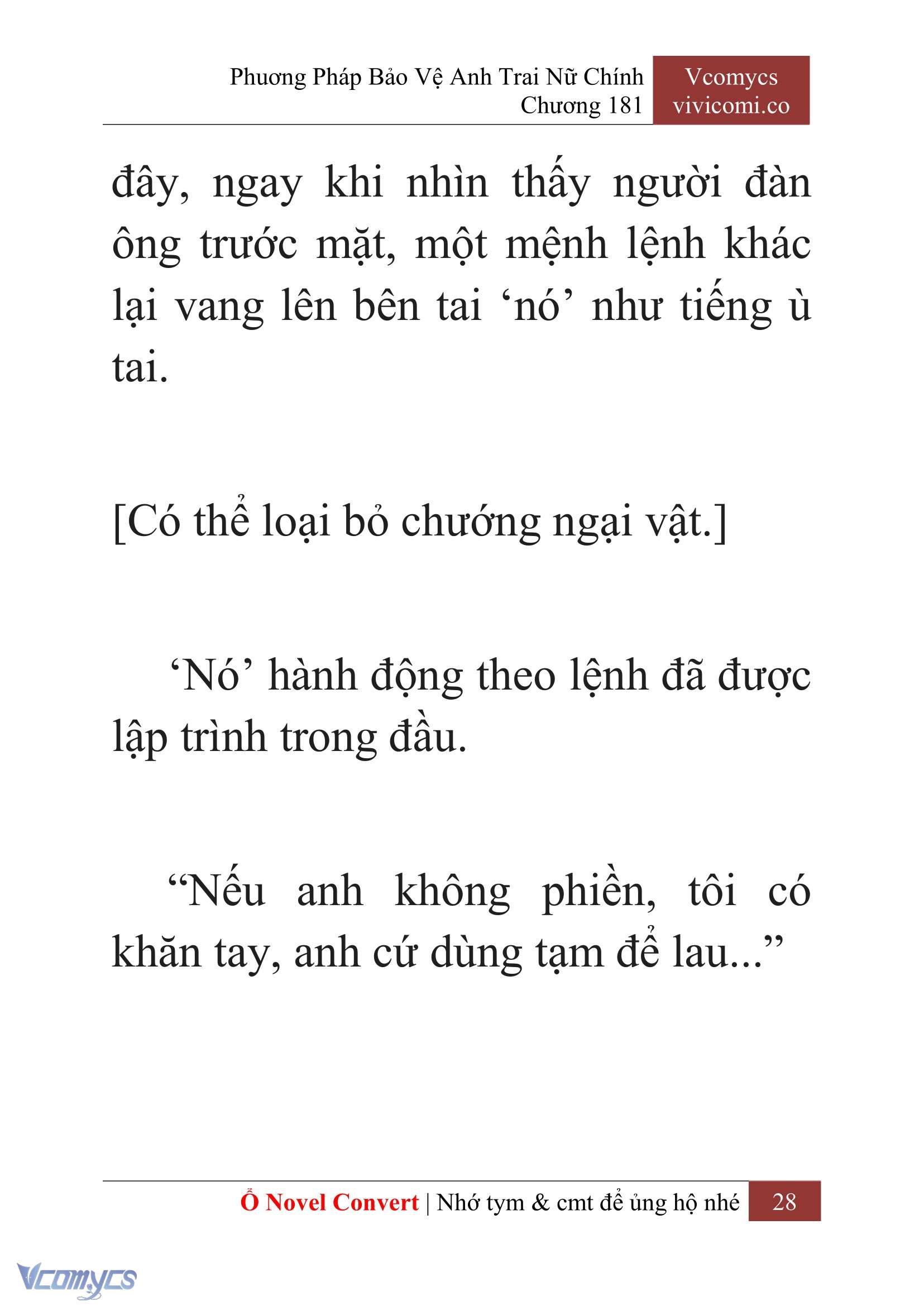 [Novel] Phương Pháp Bảo Vệ Anh Trai Nữ Chính Chap 181 - Next Chap 182
