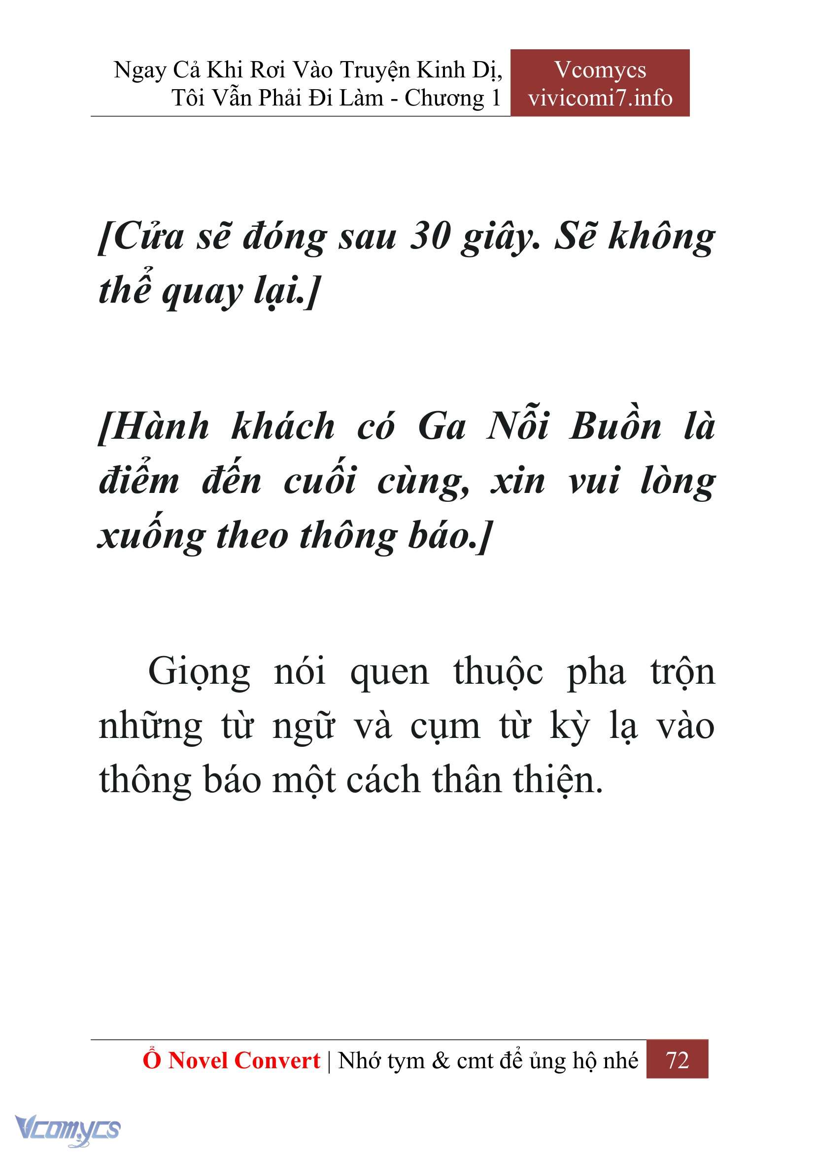 [Novel] Ngay Cả Khi Rơi Vào Truyện Kinh Dị, Tôi Vẫn Phải Đi Làm Chap 1 - Next Chap 2