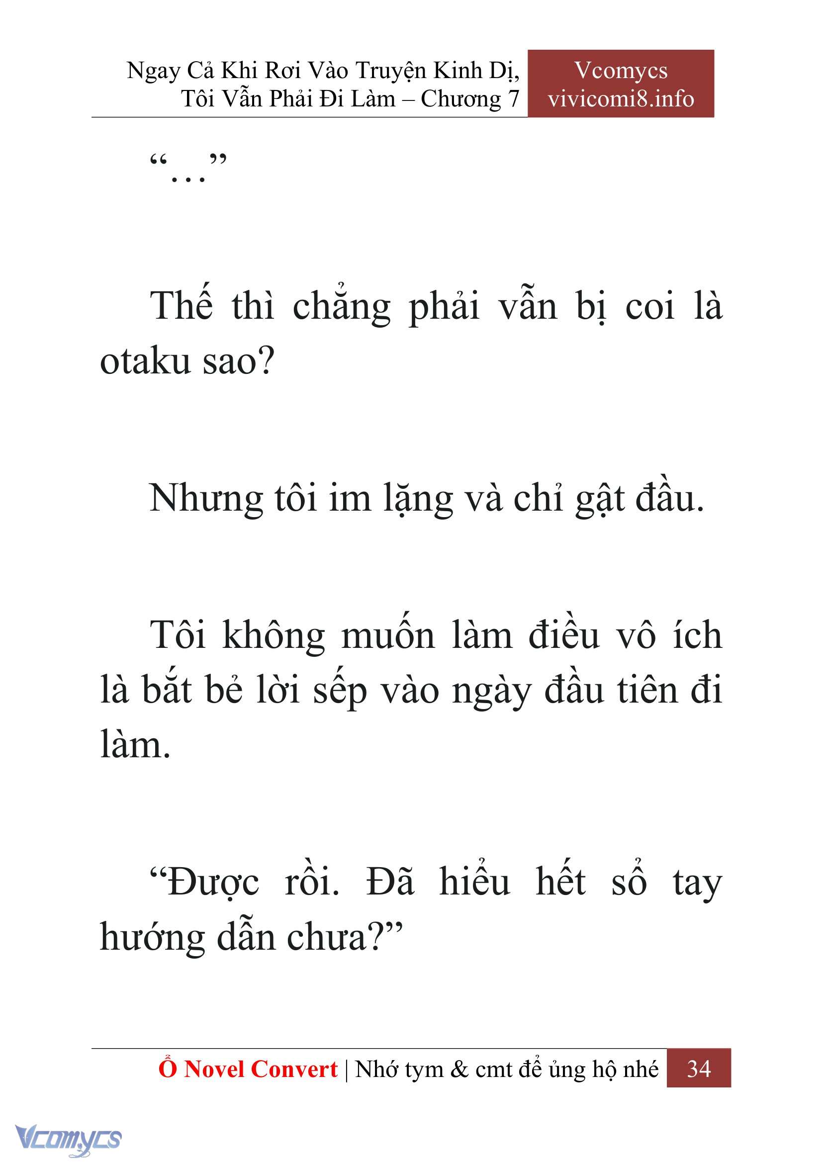 [Novel] Ngay Cả Khi Rơi Vào Truyện Kinh Dị, Tôi Vẫn Phải Đi Làm Chap 7 - Next Chap 8