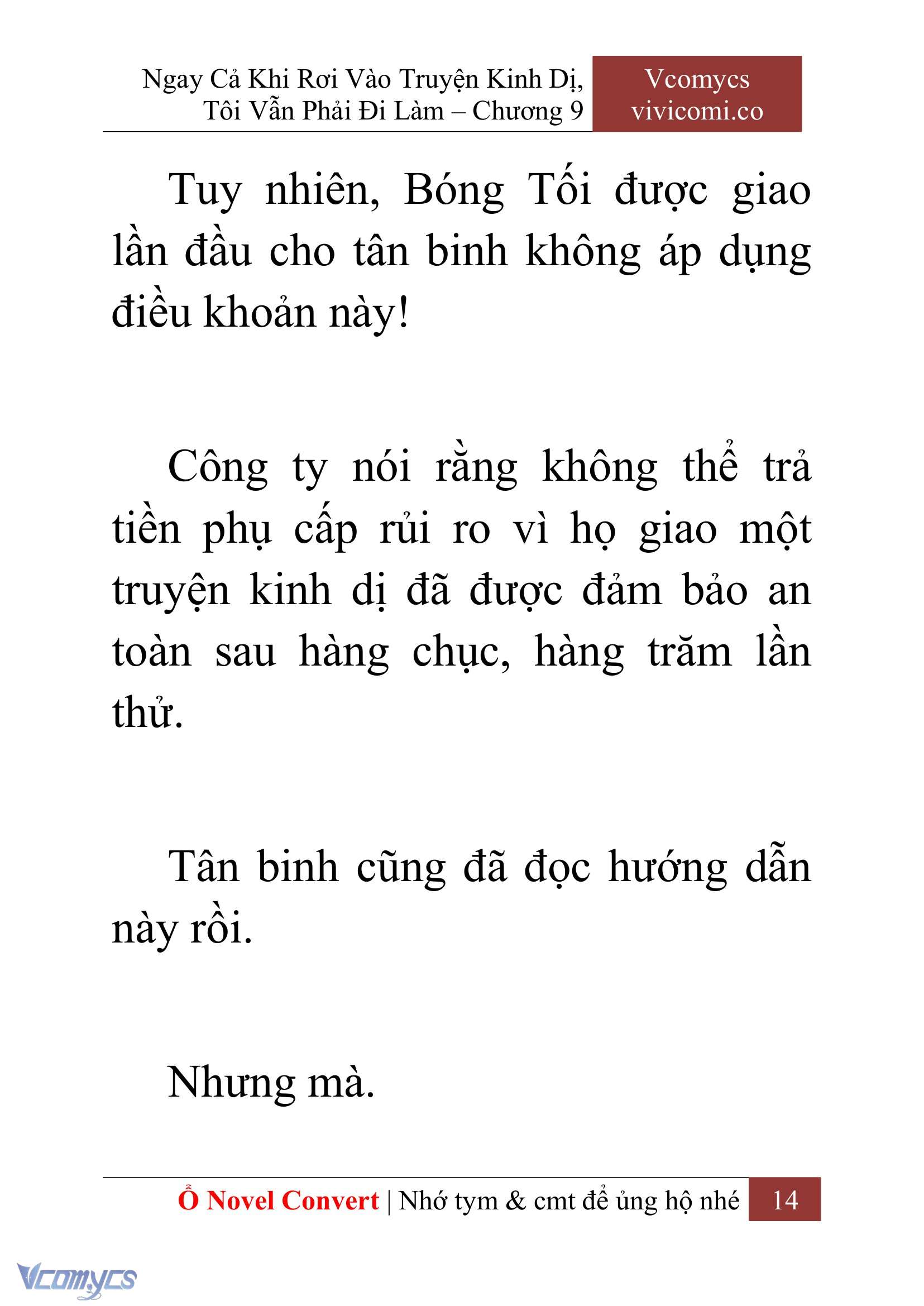 [Novel] Ngay Cả Khi Rơi Vào Truyện Kinh Dị, Tôi Vẫn Phải Đi Làm Chap 9 - Next Chap 10