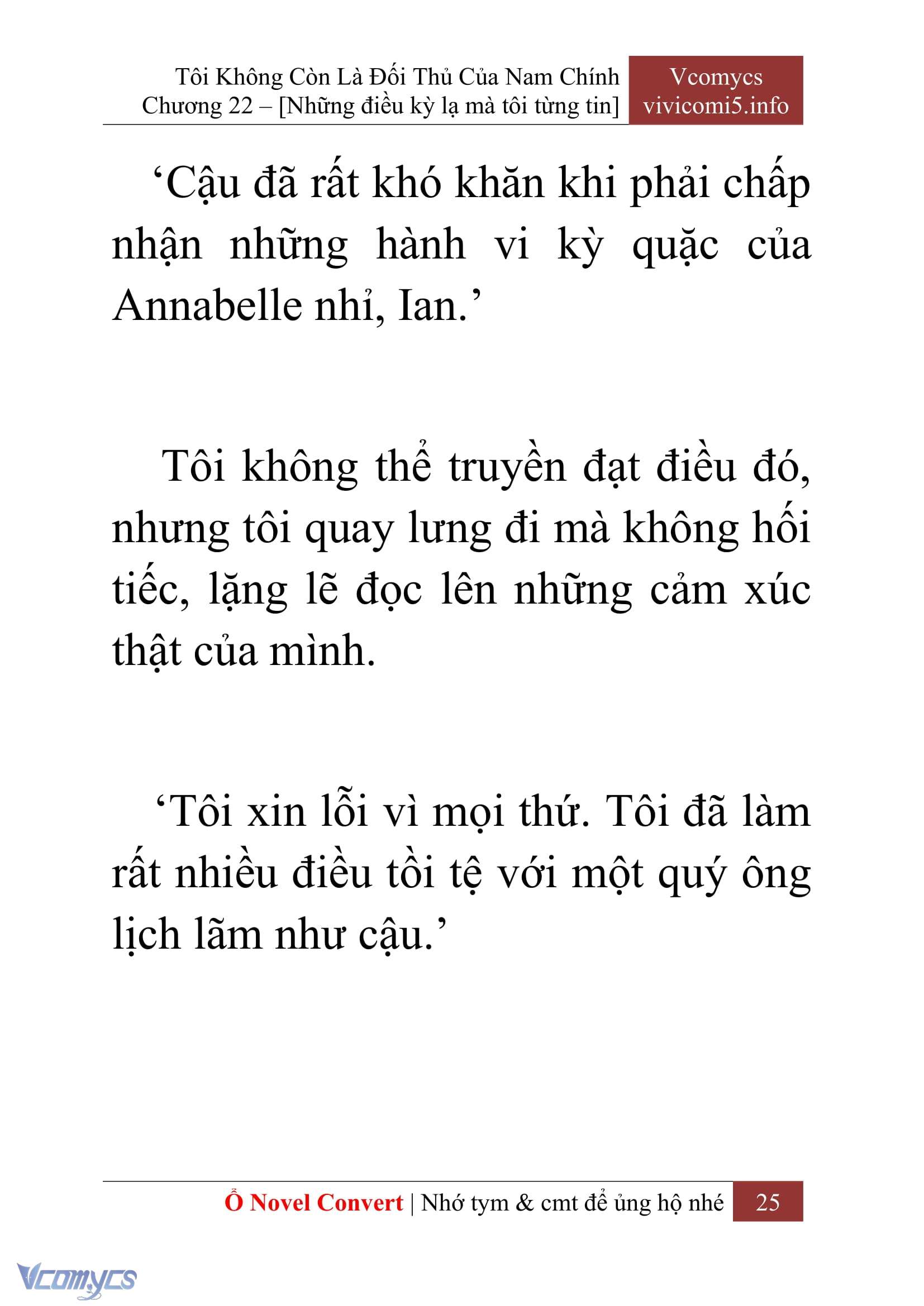 [Novel] Tôi Không Còn Là Đối Thủ Của Nam Chính Chap 22 - Trang 2
