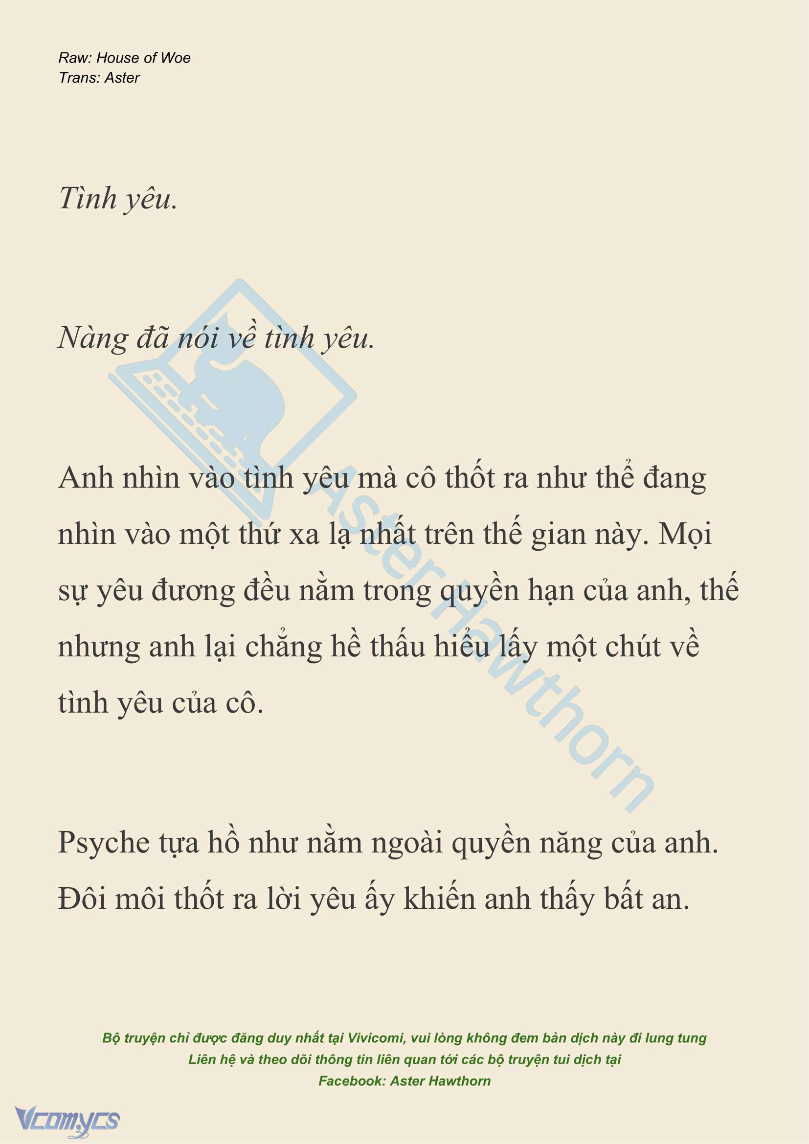 [NOVEL] Dành Cho Các Nữ Thần: Dành cho Psyche Chap 25 - Trang 2