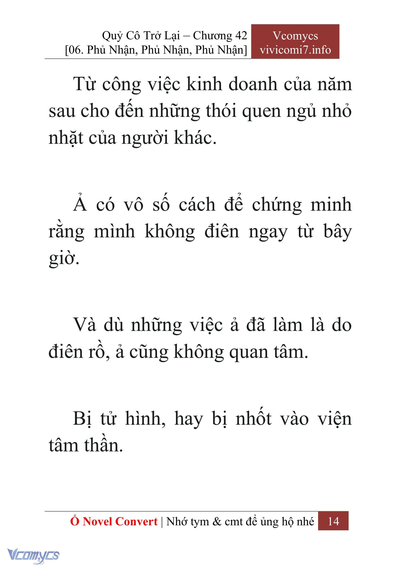 [Novel] Quý Cô Trở Lại Chap 42 - Next Chap 43