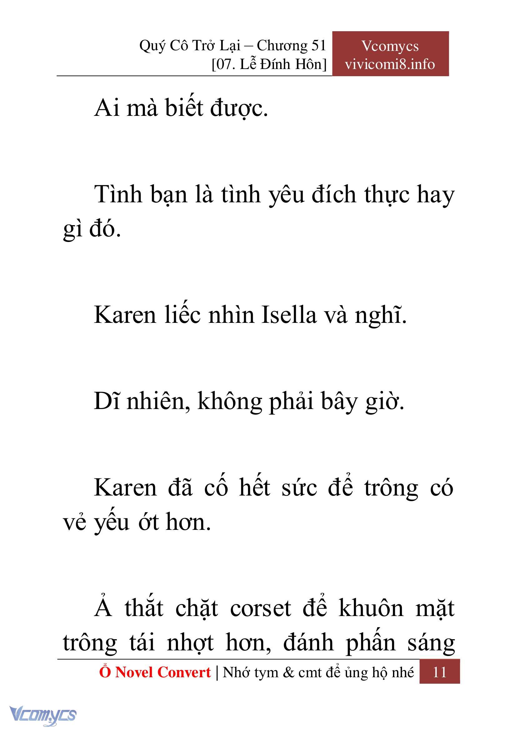 [Novel] Quý Cô Trở Lại Chap 51 - Next Chap 52