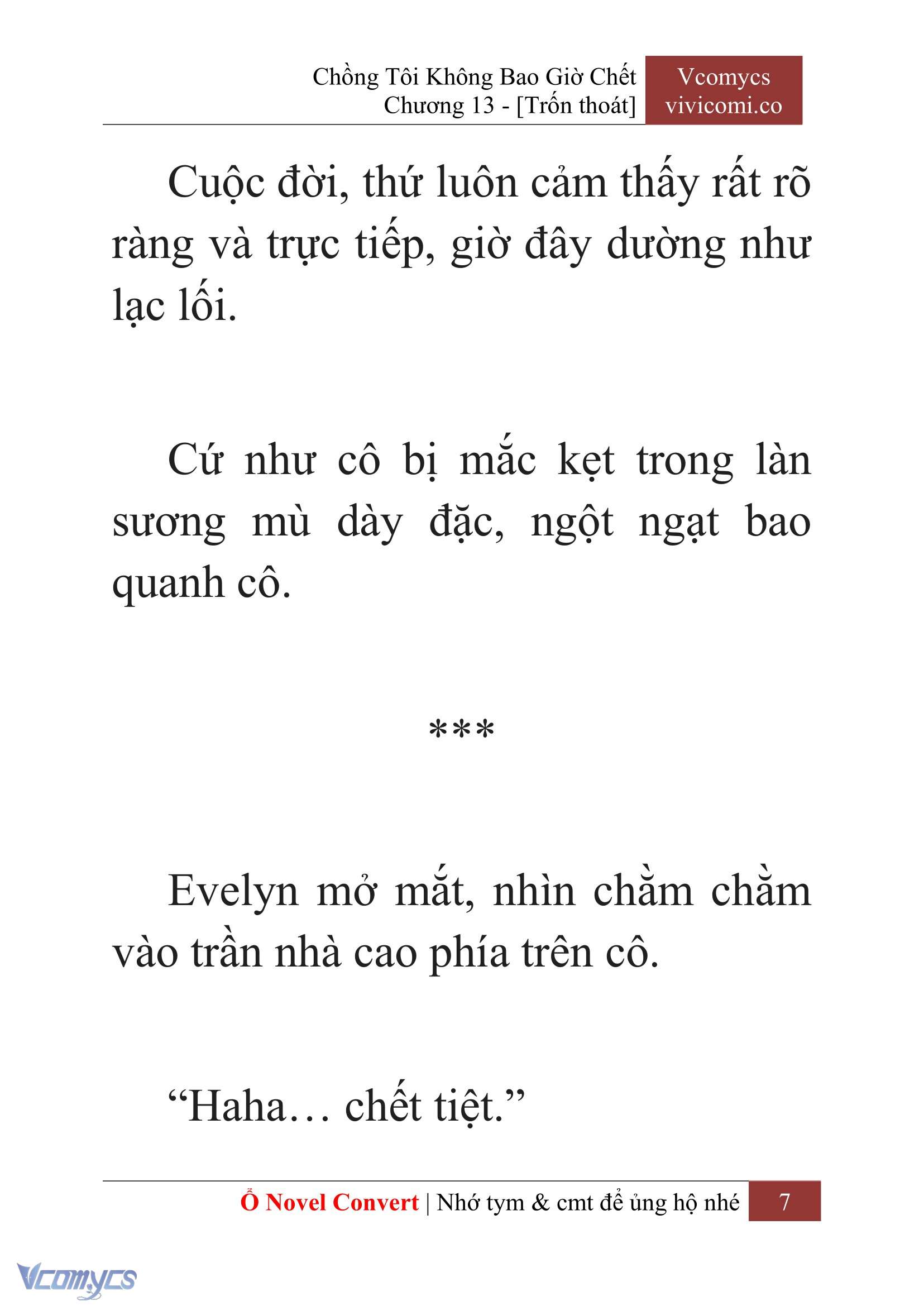 [Novel] Chồng Tôi Không Bao Giờ Chết Chap 13 - Next Chap 14