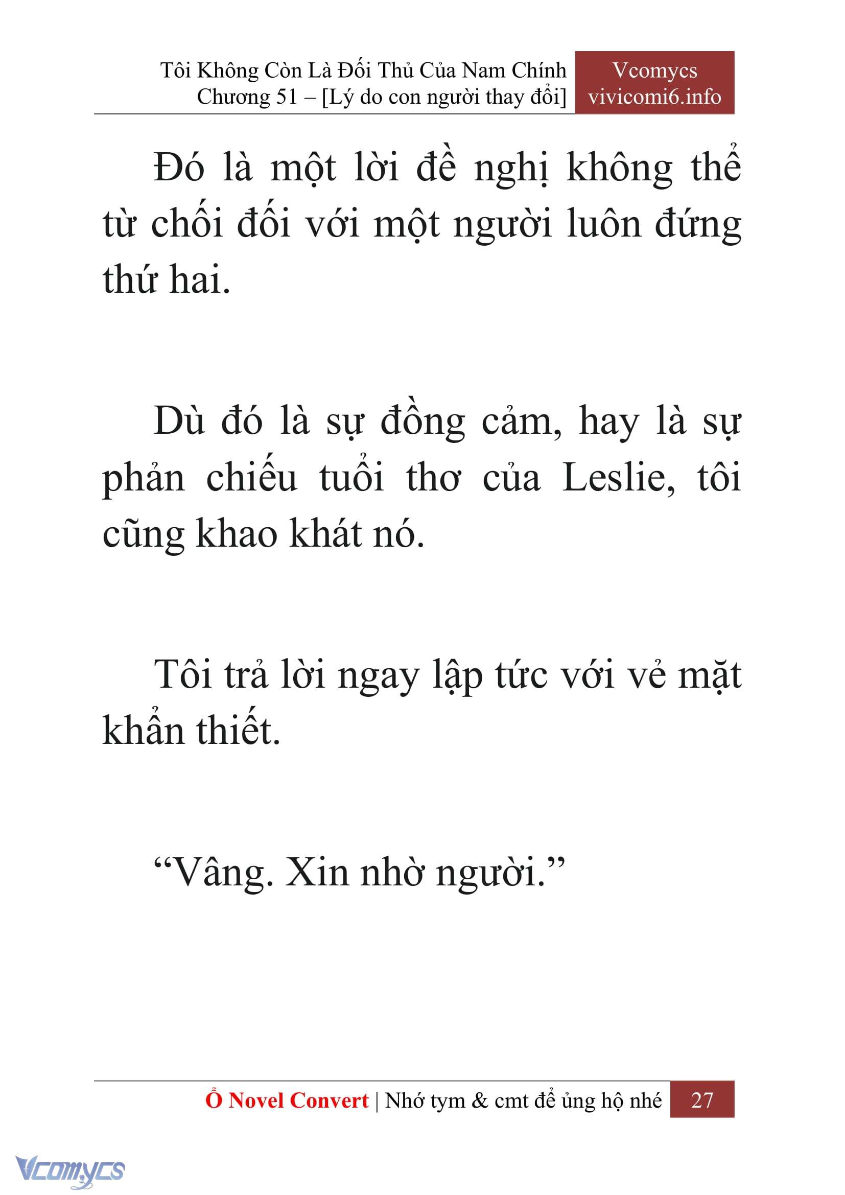 [Novel] Tôi Không Còn Là Đối Thủ Của Nam Chính Chap 51 - Trang 2