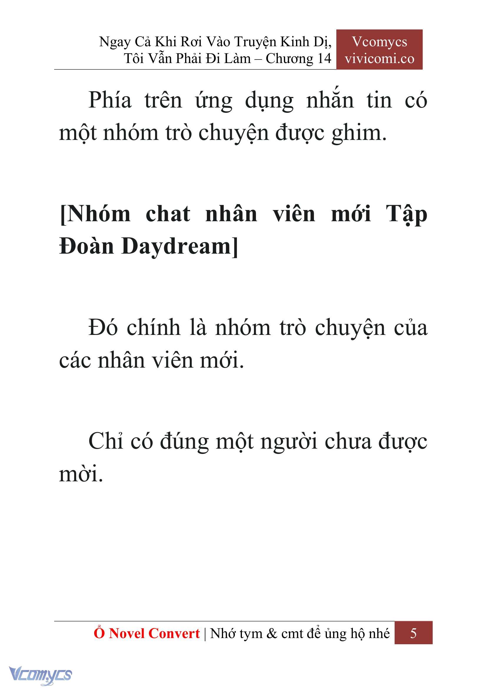 [Novel] Ngay Cả Khi Rơi Vào Truyện Kinh Dị, Tôi Vẫn Phải Đi Làm Chap 14 - Next 