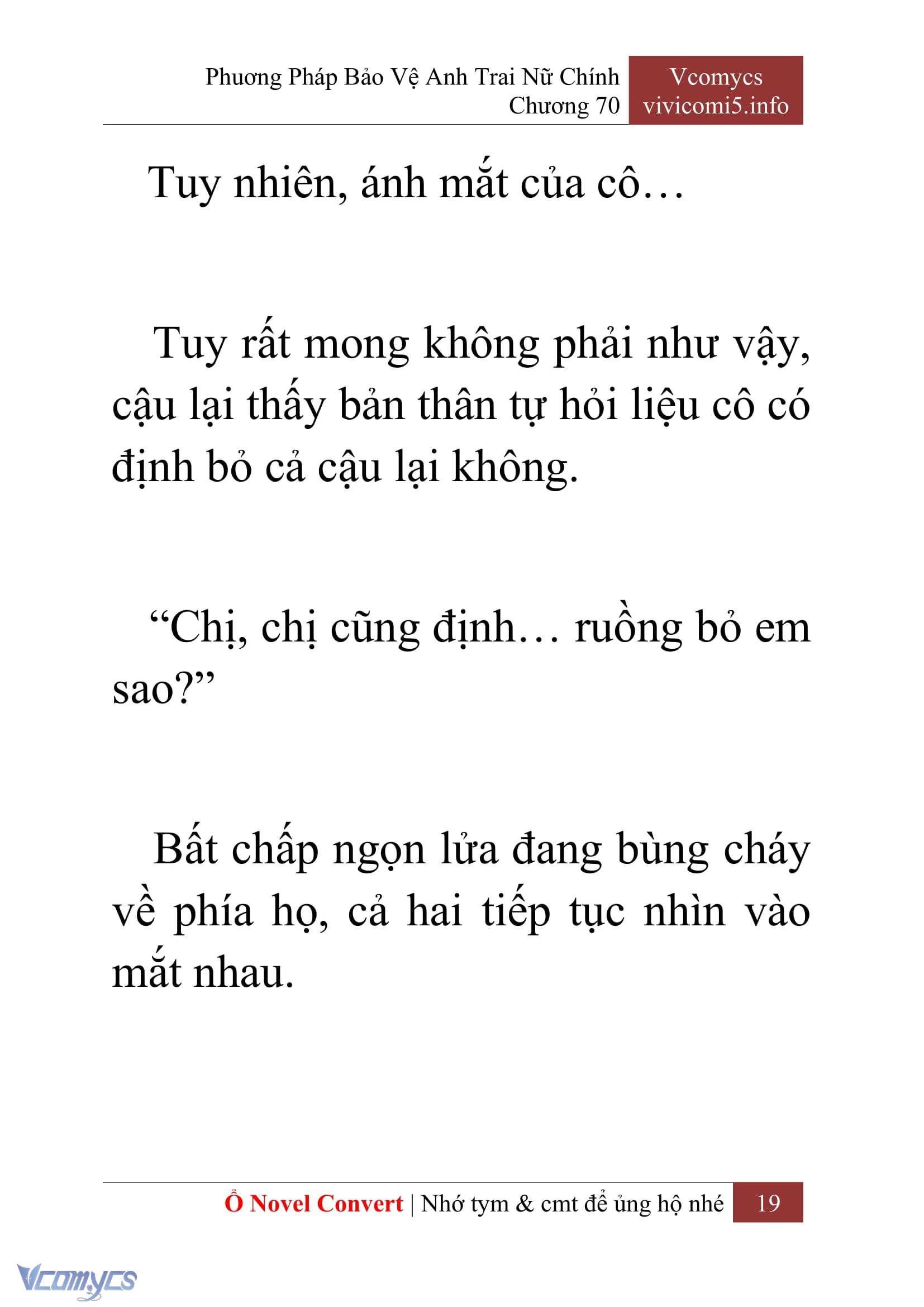 [Novel] Phương Pháp Bảo Vệ Anh Trai Nữ Chính Chap 70 - Next Chap 71