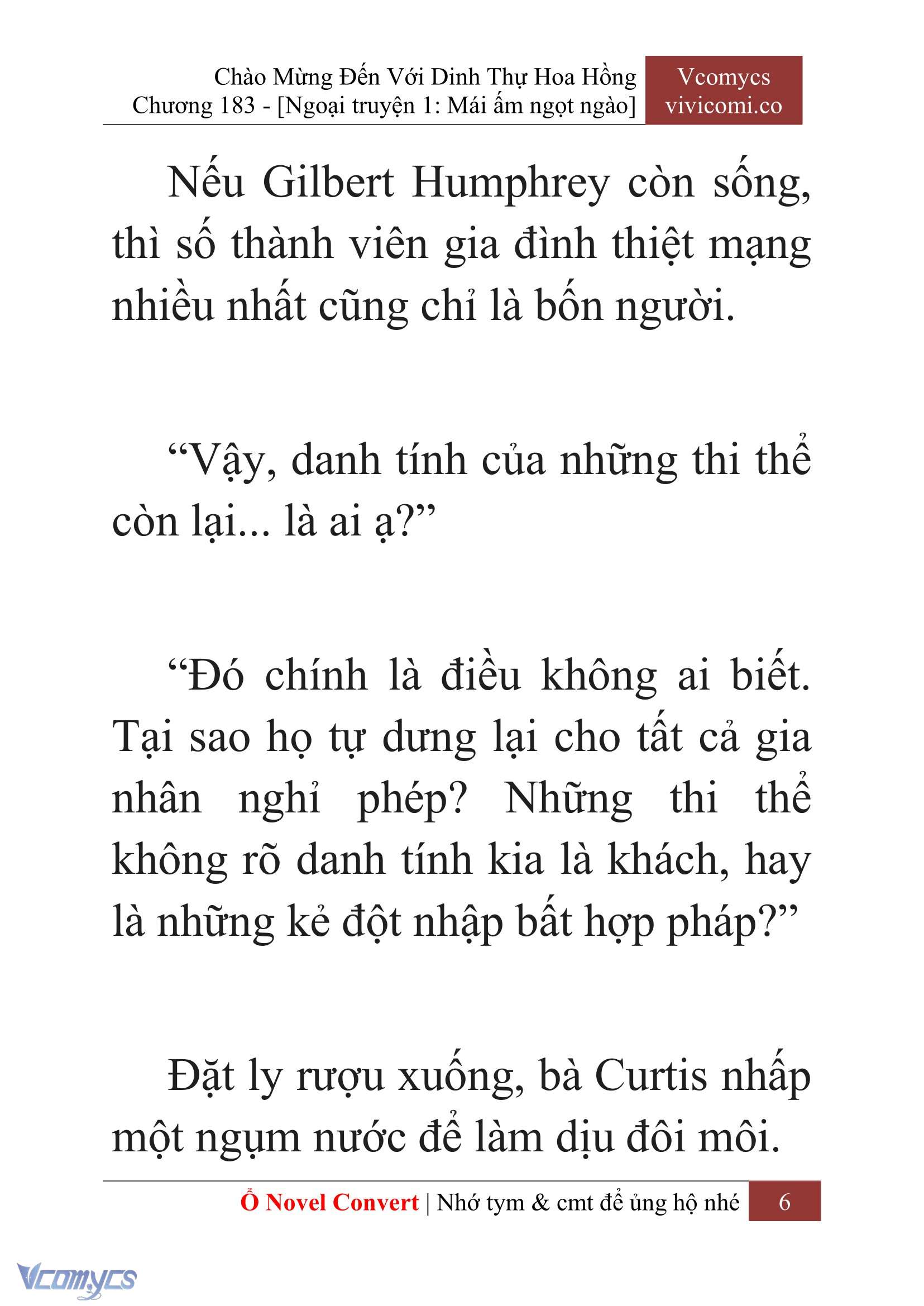 [Novel] Chào Mừng Đến Với Dinh Thự Hoa Hồng Chap 183 - Next Chap 184