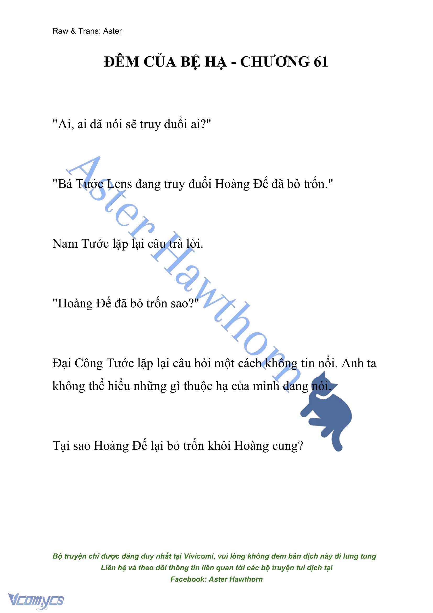 [NOVEL] Đêm Của Bệ Hạ Chap 61 - Next Chap 62