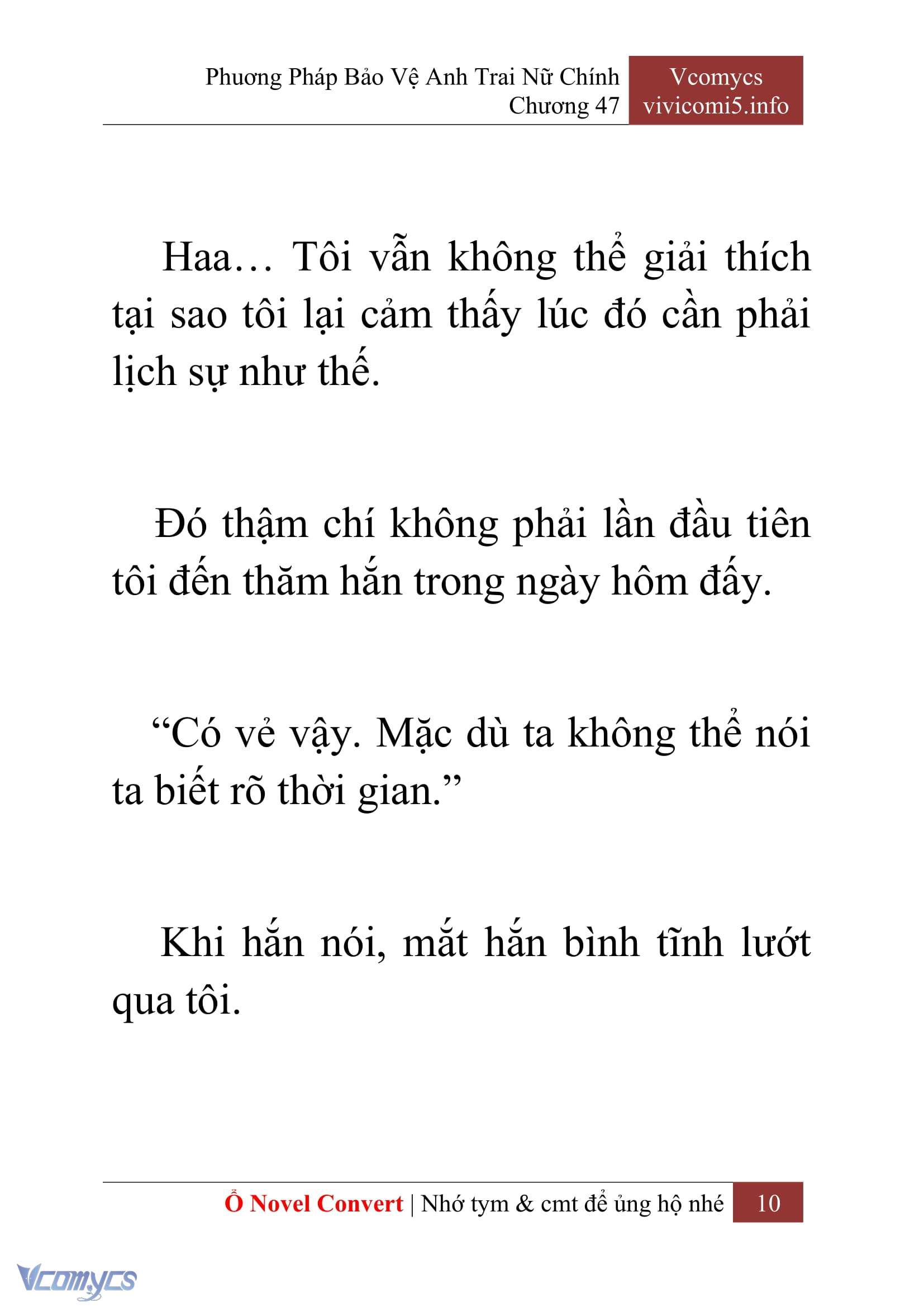 [Novel] Phương Pháp Bảo Vệ Anh Trai Nữ Chính Chap 47 - Next Chap 48