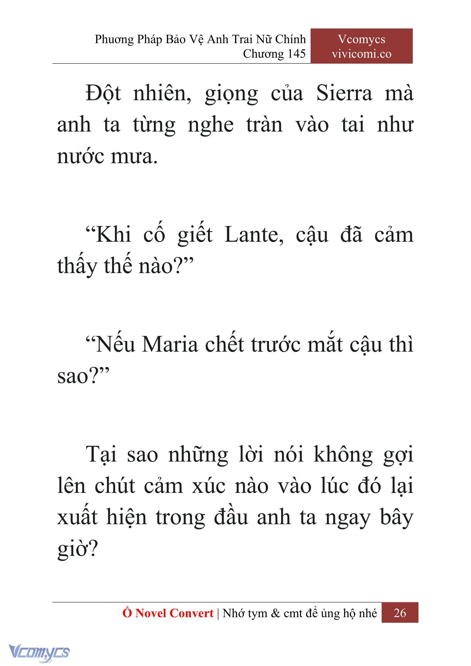 [Novel] Phương Pháp Bảo Vệ Anh Trai Nữ Chính Chap 145 - Next Chap 146
