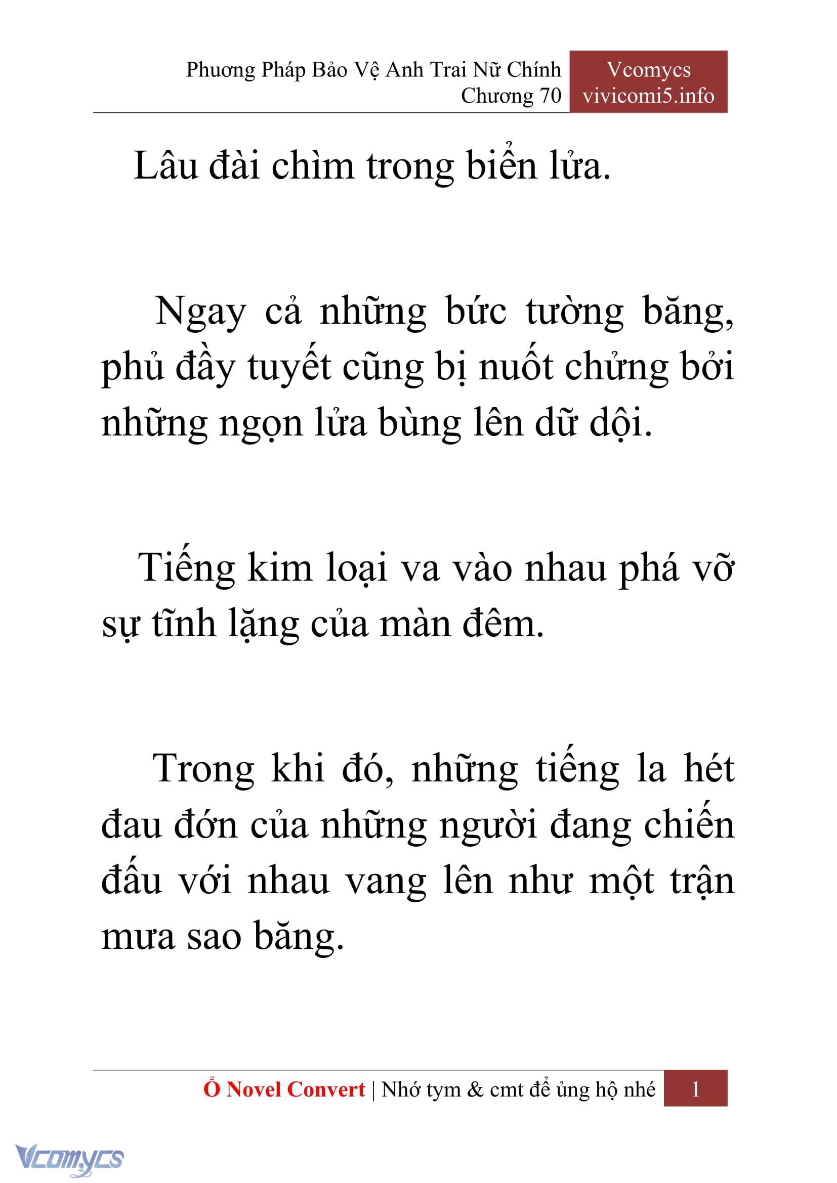 [Novel] Phương Pháp Bảo Vệ Anh Trai Nữ Chính Chap 70 - Next Chap 71