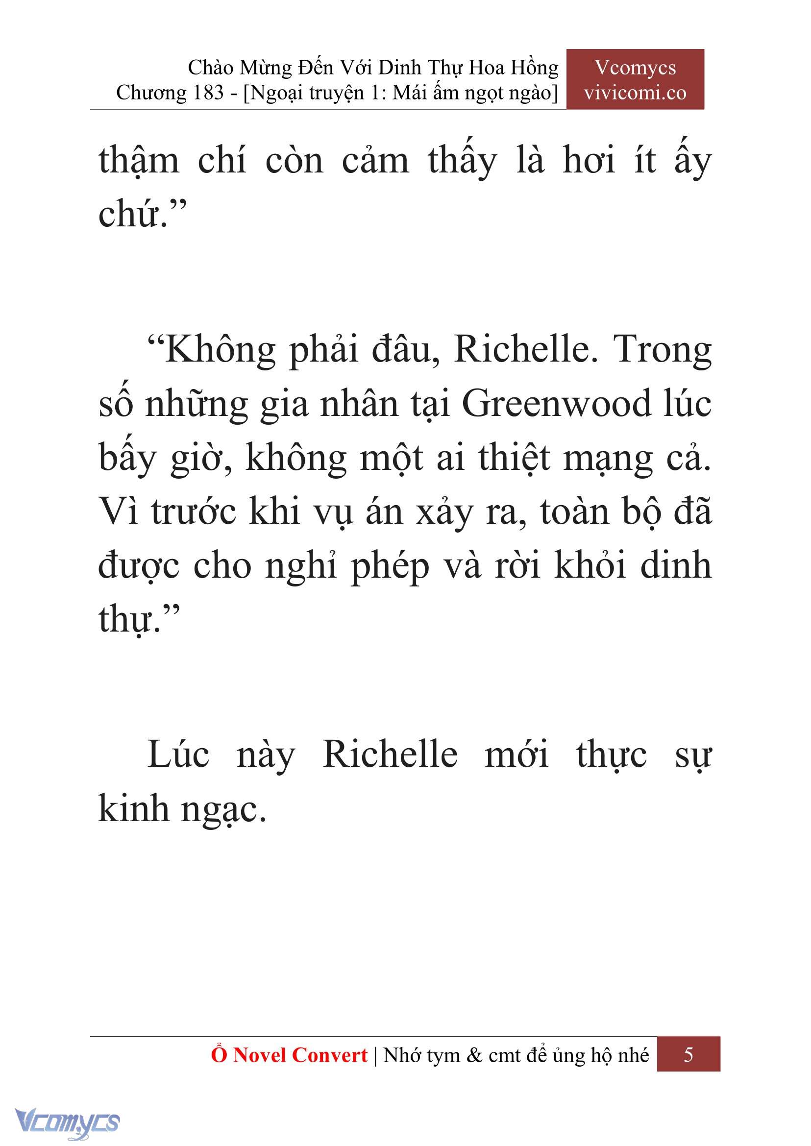 [Novel] Chào Mừng Đến Với Dinh Thự Hoa Hồng Chap 183 - Next Chap 184