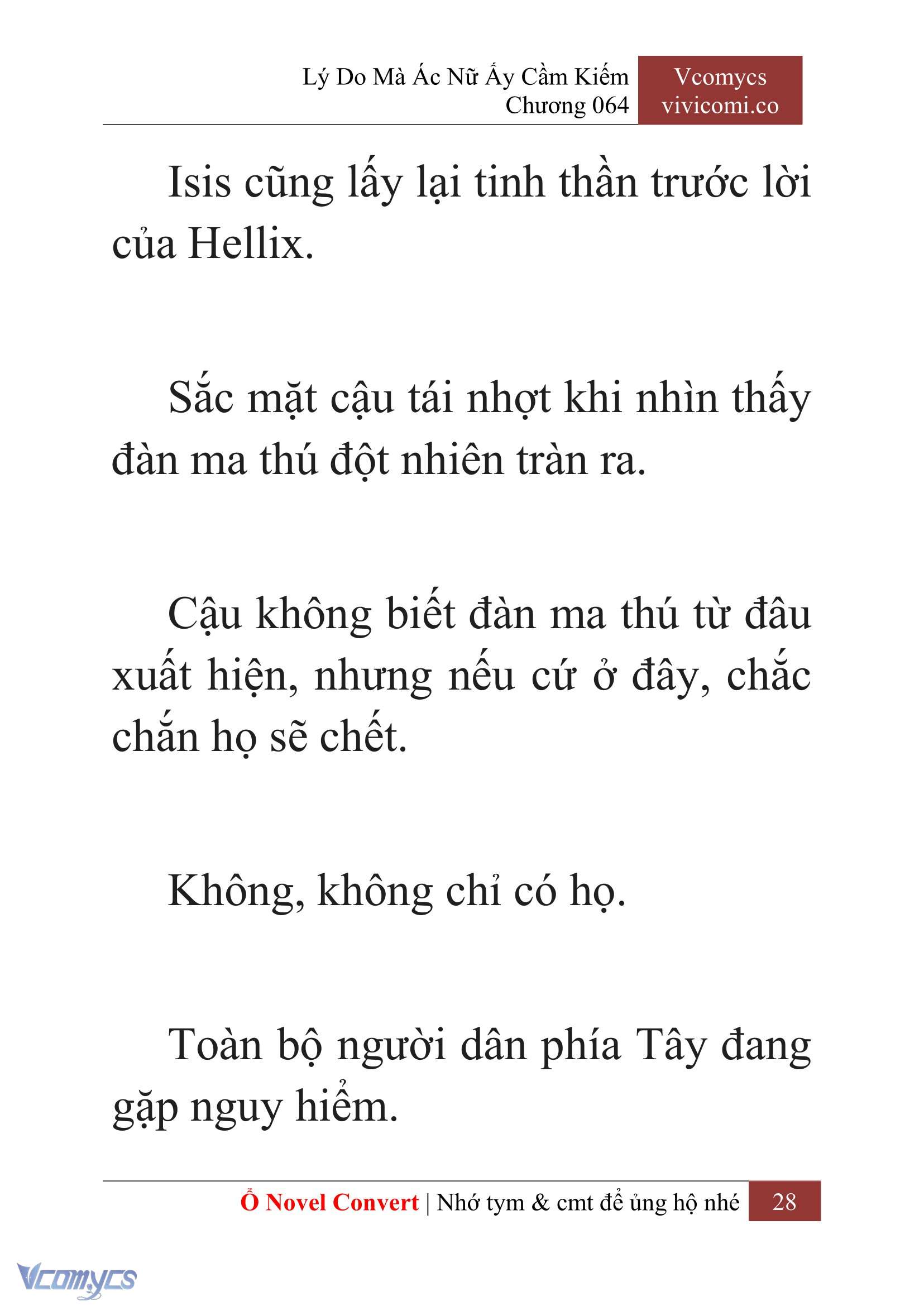 [Novel] Lý Do Mà Ác Nữ Ấy Cầm Kiếm Chap 64 - Next Chap 65