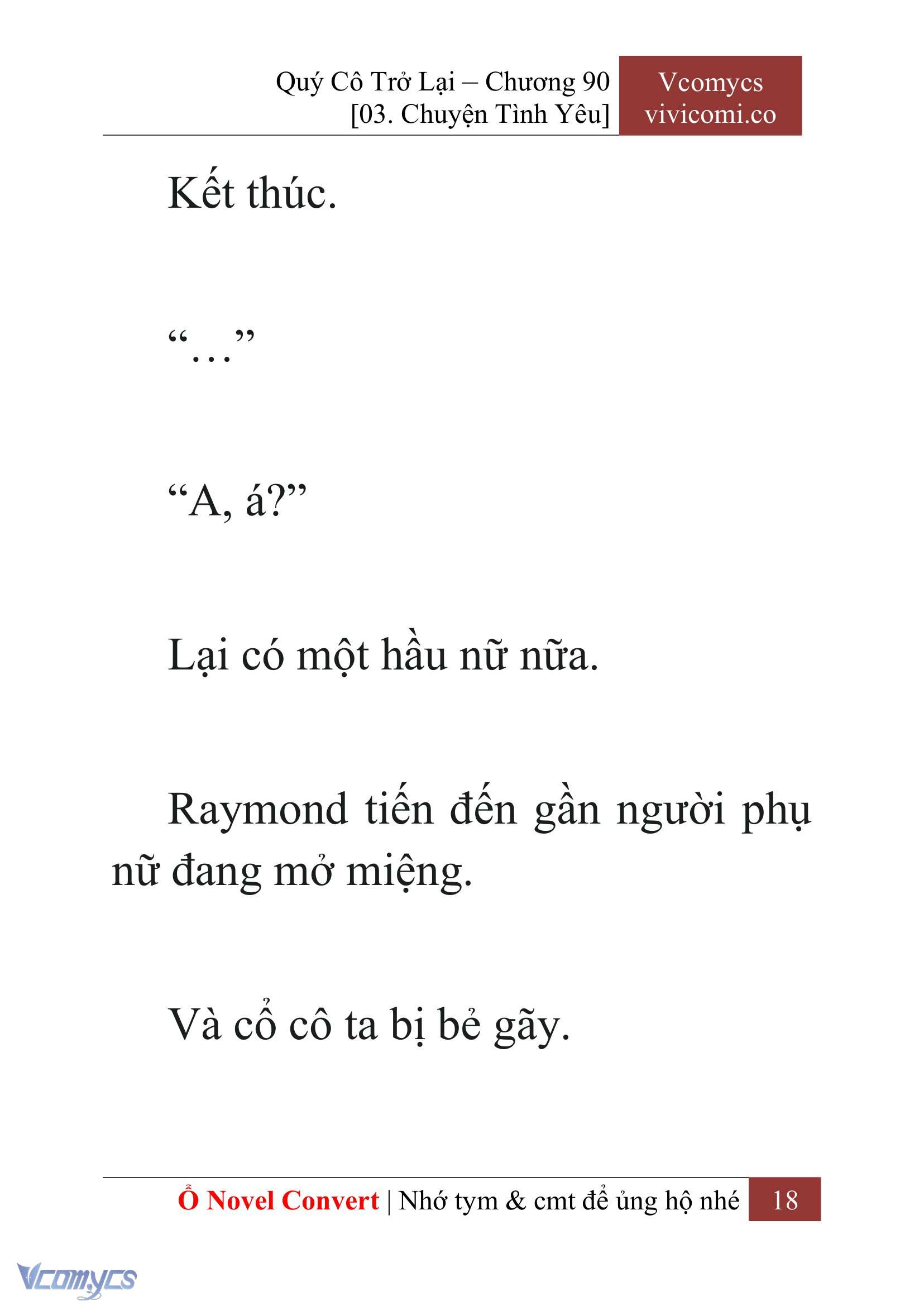 [Novel] Quý Cô Trở Lại Chap 90 - Next Chap 91