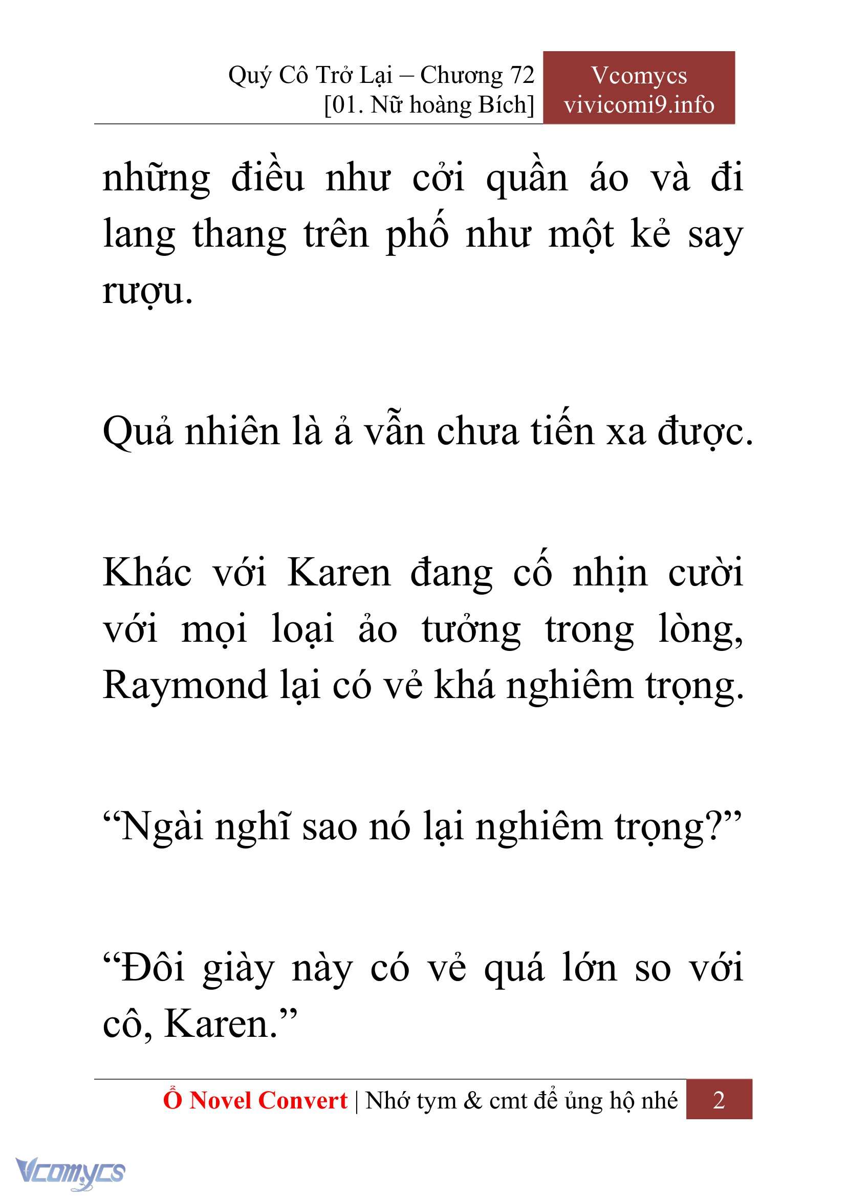 [Novel] Quý Cô Trở Lại Chap 72 - Next Chap 73