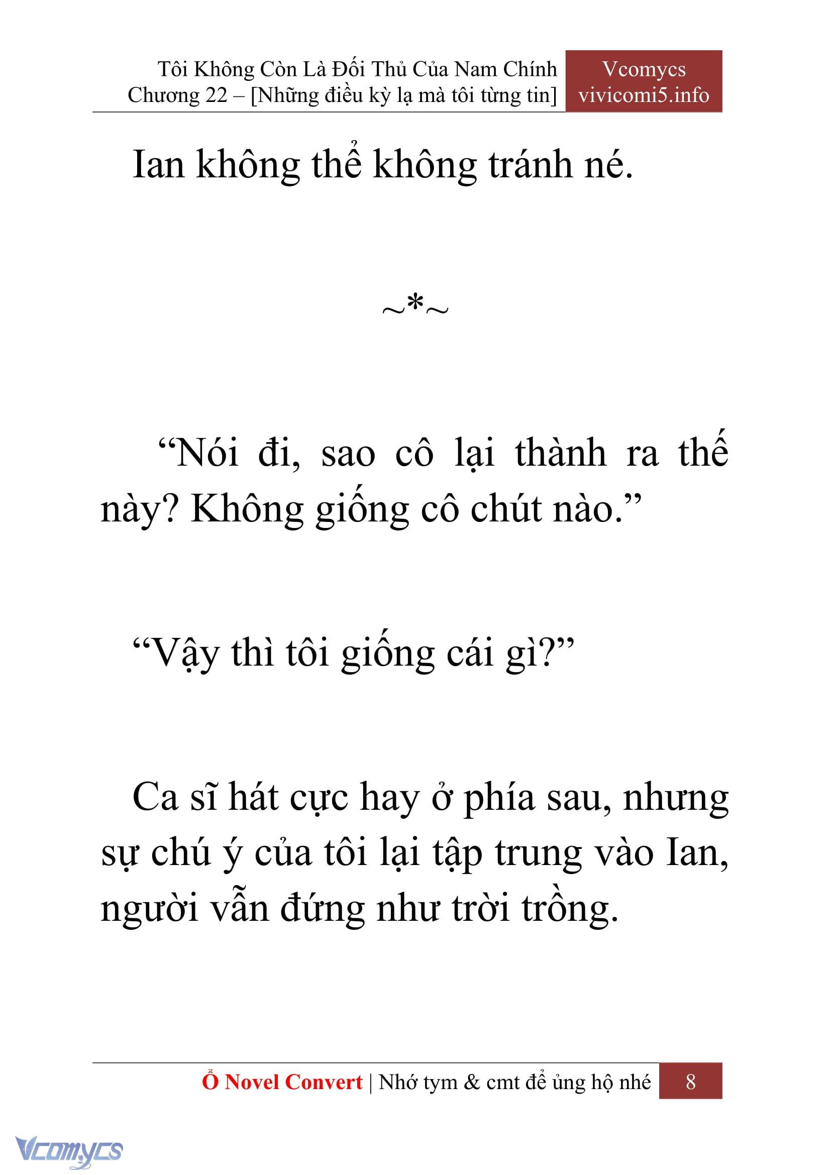 [Novel] Tôi Không Còn Là Đối Thủ Của Nam Chính Chap 22 - Trang 2