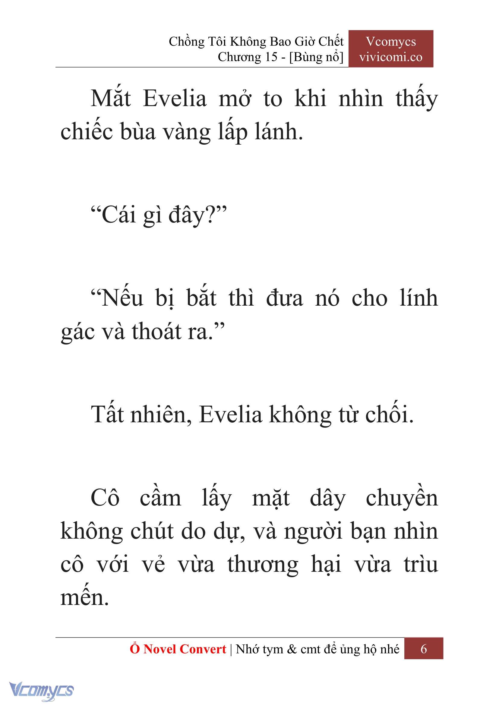 [Novel] Chồng Tôi Không Bao Giờ Chết Chap 15 - Trang 2