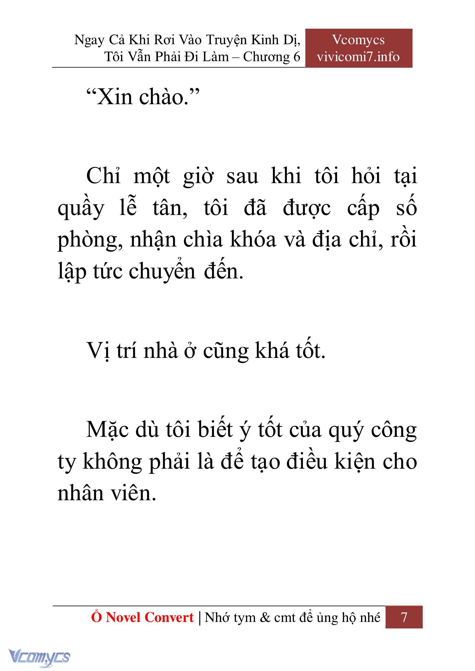 [Novel] Ngay Cả Khi Rơi Vào Truyện Kinh Dị, Tôi Vẫn Phải Đi Làm Chap 6 - Next Chap 7