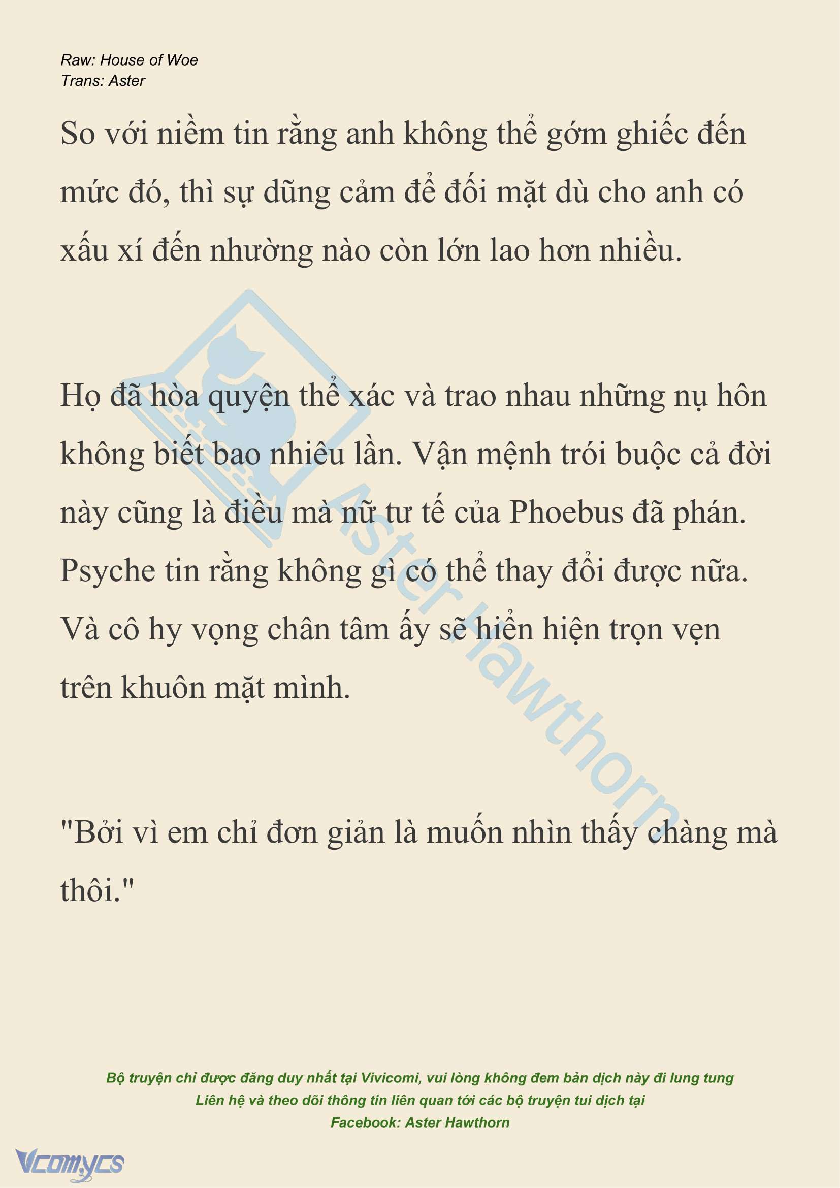 [NOVEL] Dành Cho Các Nữ Thần: Dành cho Psyche Chap 20 - Trang 2