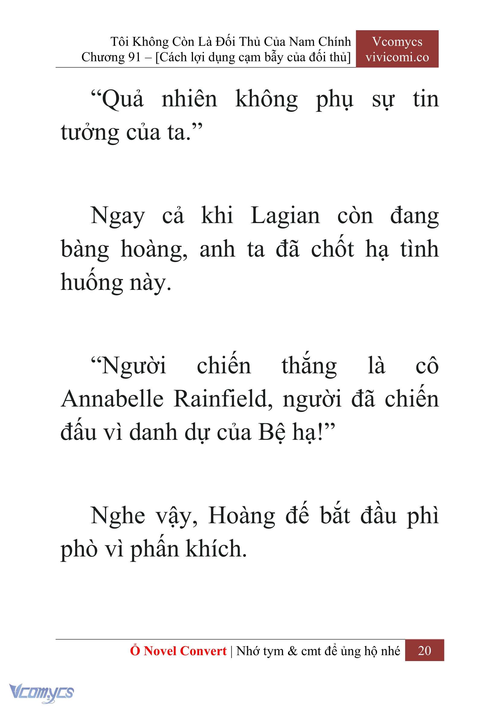 [Novel] Tôi Không Còn Là Đối Thủ Của Nam Chính Chap 91 - Trang 2