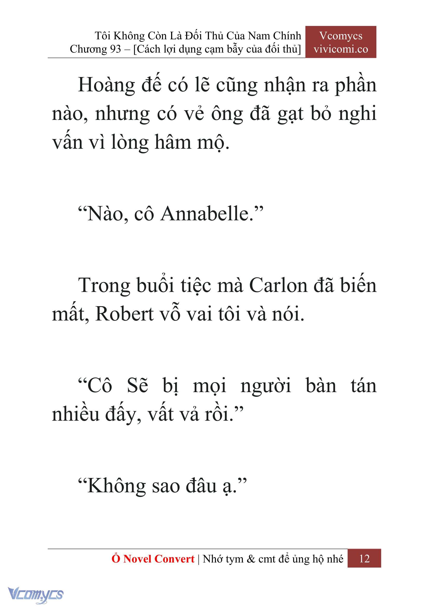 [Novel] Tôi Không Còn Là Đối Thủ Của Nam Chính Chap 93 - Trang 2