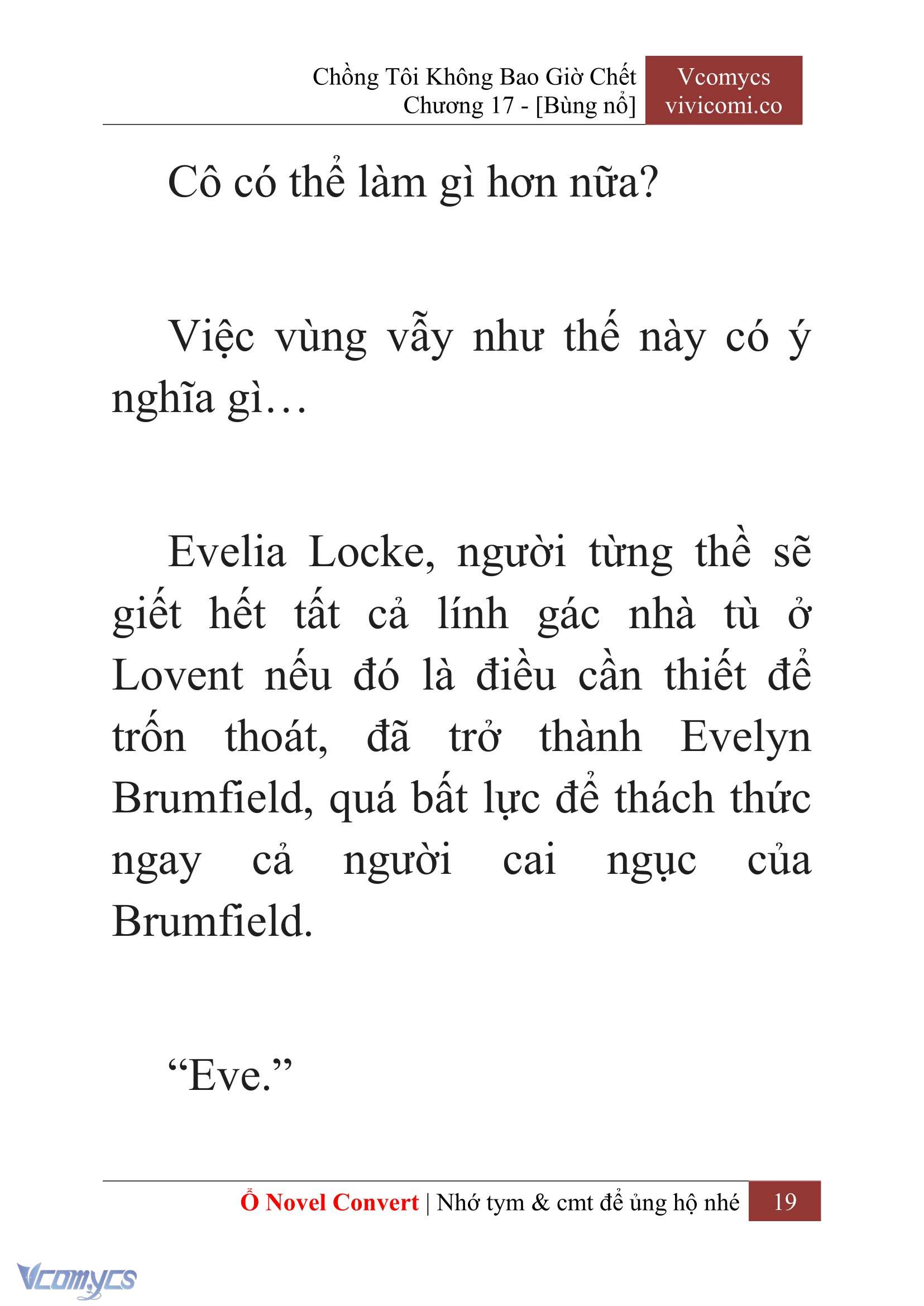 [Novel] Chồng Tôi Không Bao Giờ Chết Chap 17 - Trang 2