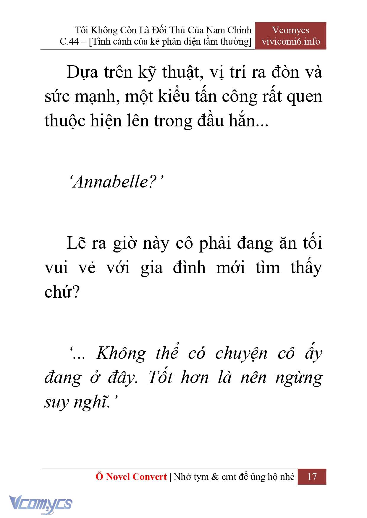 [Novel] Tôi Không Còn Là Đối Thủ Của Nam Chính Chap 44 - Trang 2